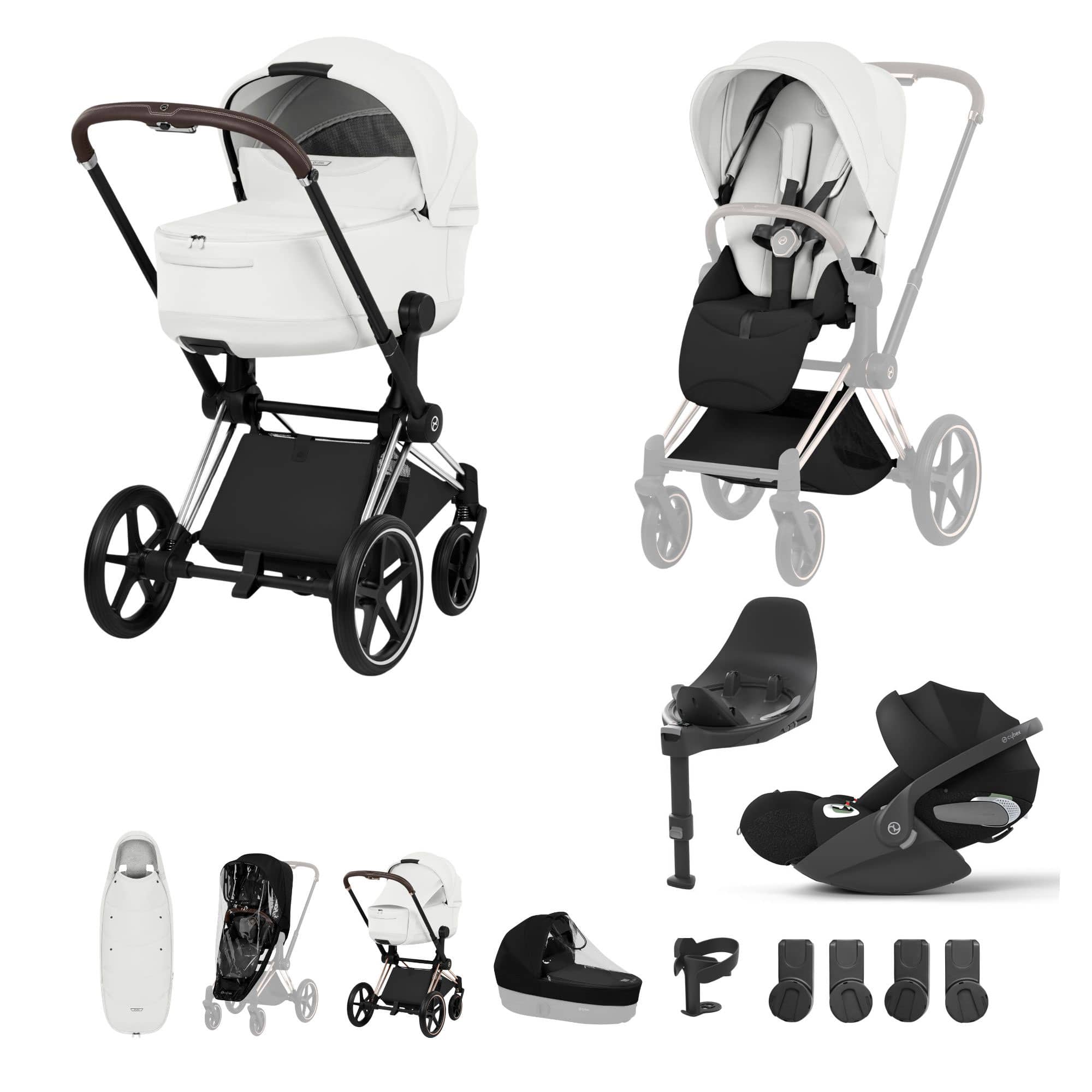 Cybex Travel Systems Cybex Priam Ultimate Accessory Bundle - Style Collection - Off White 21864-CB-OFF-WHT