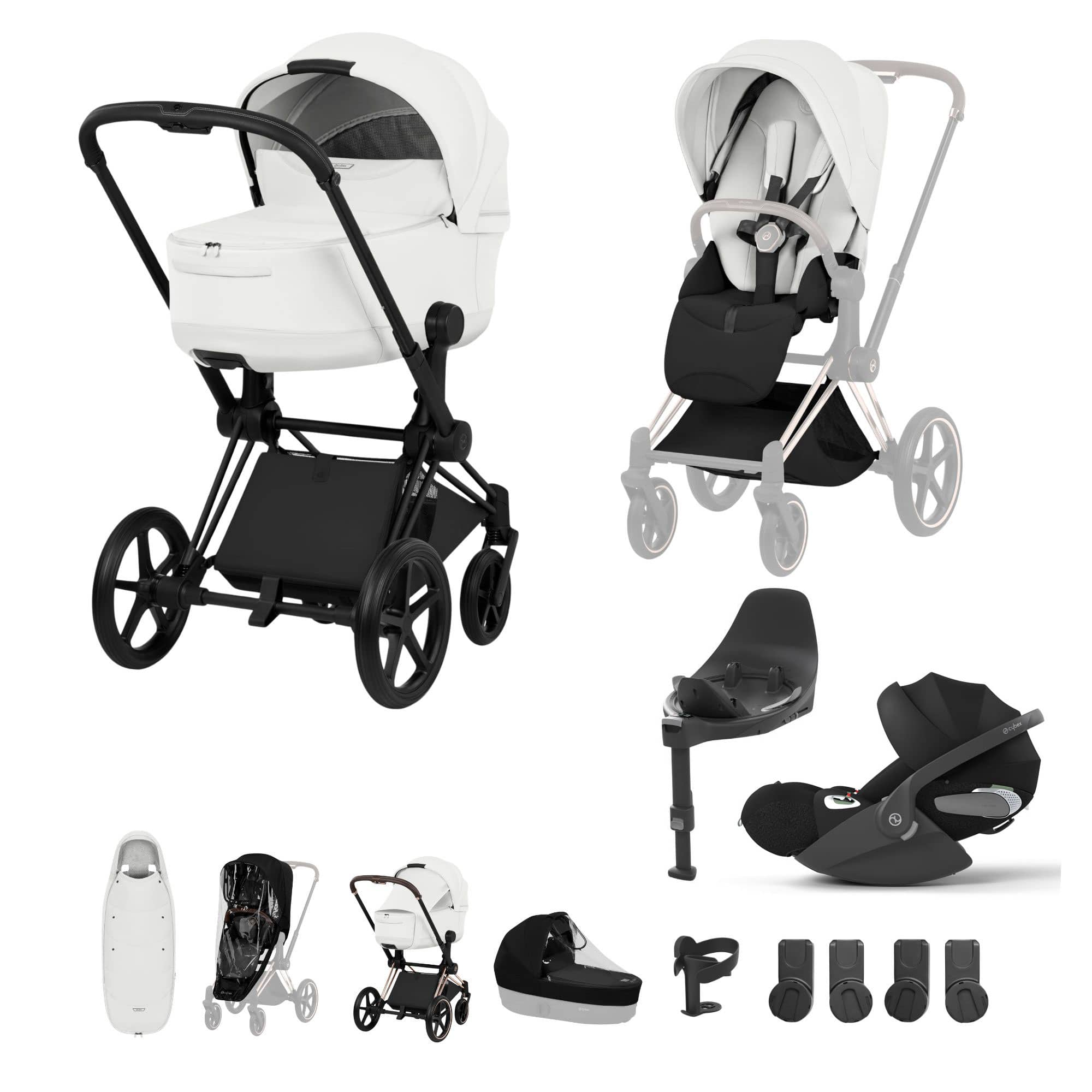 Cybex Travel Systems Cybex Priam Ultimate Accessory Bundle - Style Collection - Off White 21864-MB-OFF-WHT