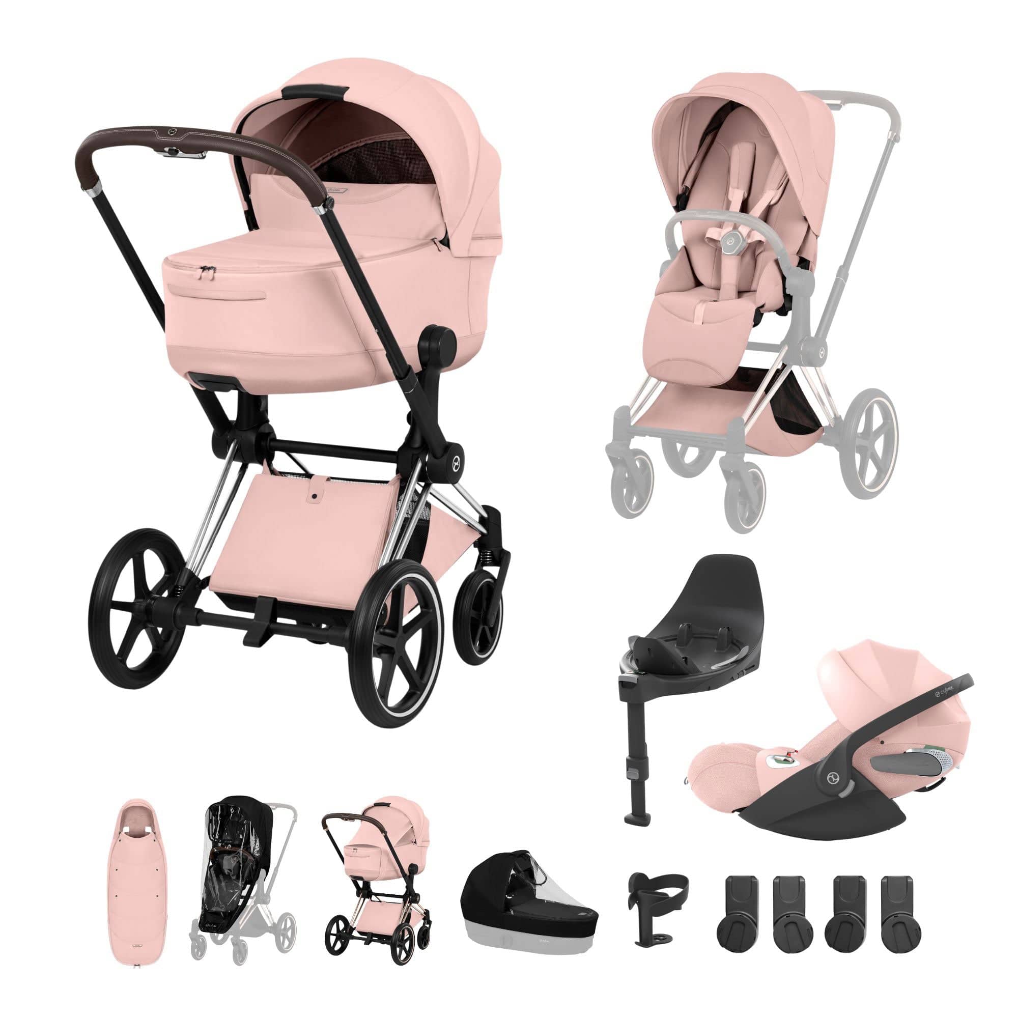 Cybex Travel Systems Cybex Priam Ultimate Accessory Bundle - Style Collection - Peach Pink 21864-CB-PEA-PNK-1