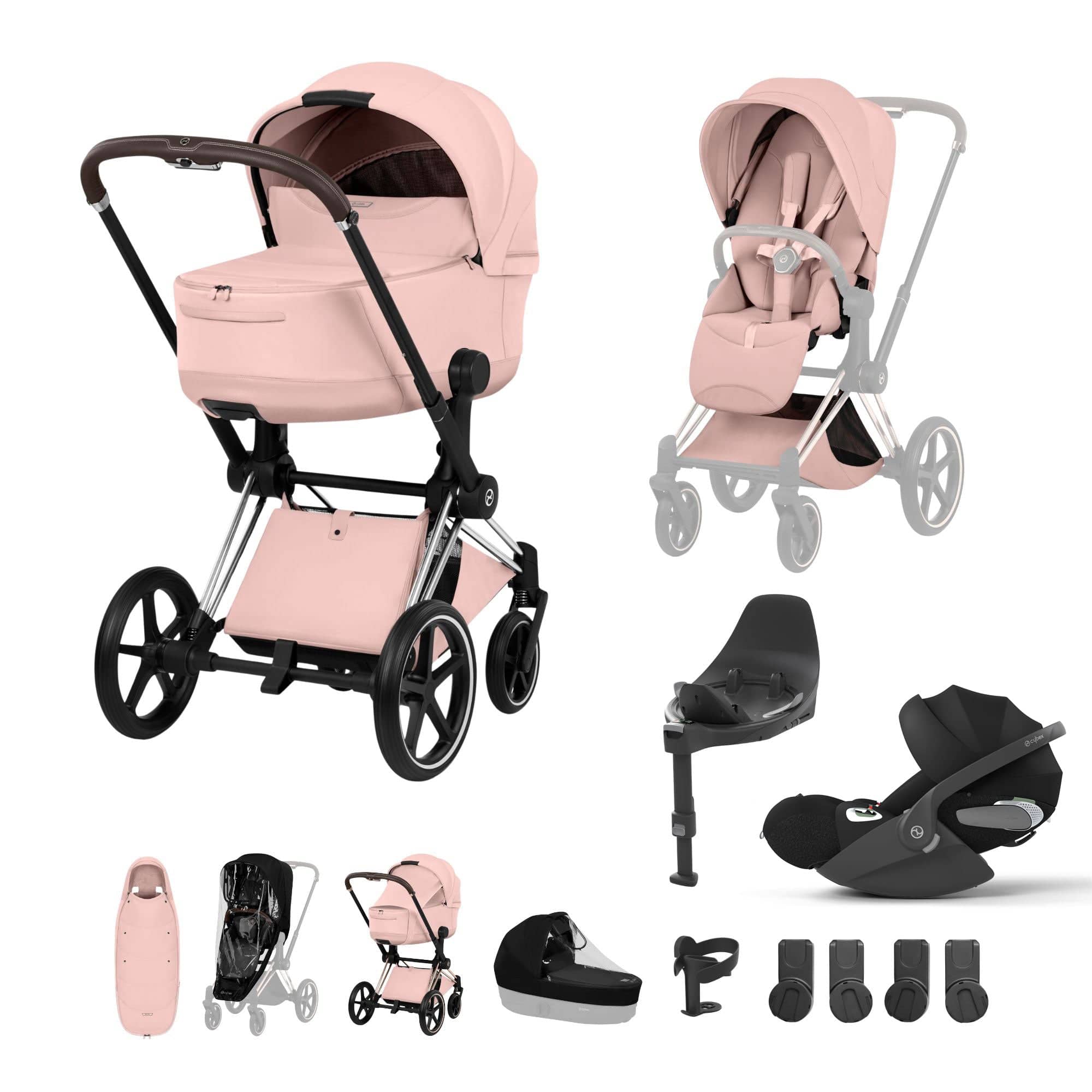 Cybex Travel Systems Cybex Priam Ultimate Accessory Bundle - Style Collection - Peach Pink 21864-CB-PEA-PNK
