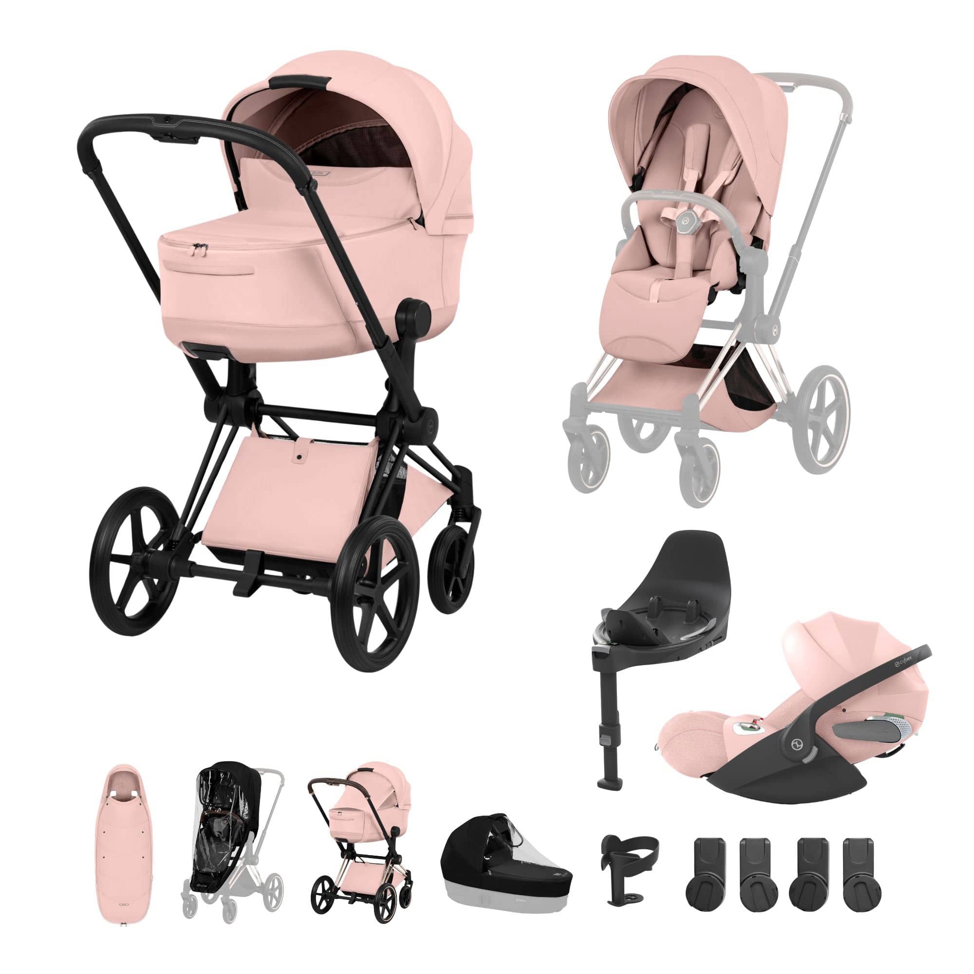Cybex Travel Systems Cybex Priam Ultimate Accessory Bundle - Style Collection - Peach Pink 21864-MB-PEA-PNK-1