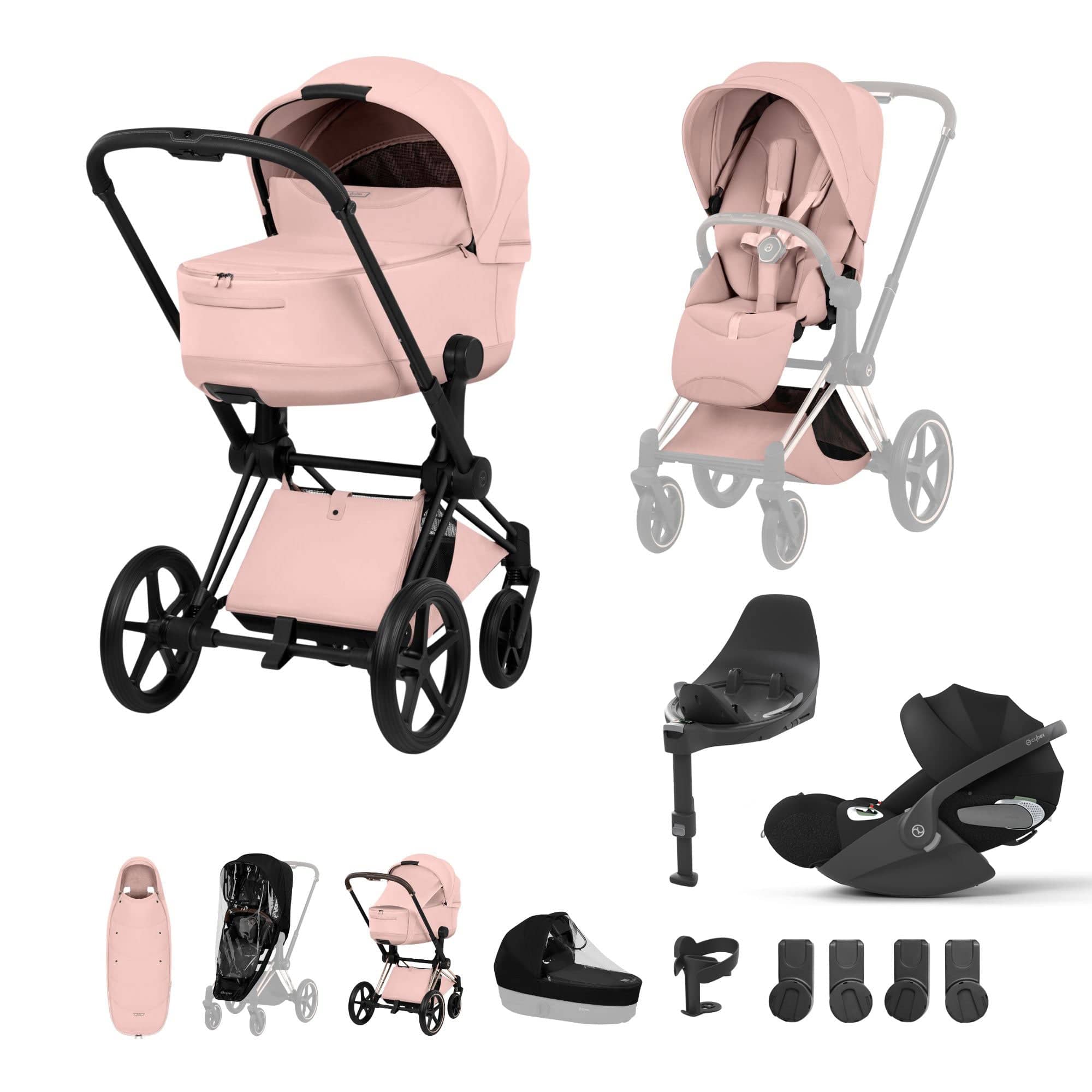 Cybex Travel Systems Cybex Priam Ultimate Accessory Bundle - Style Collection - Peach Pink 21864-MB-PEA-PNK