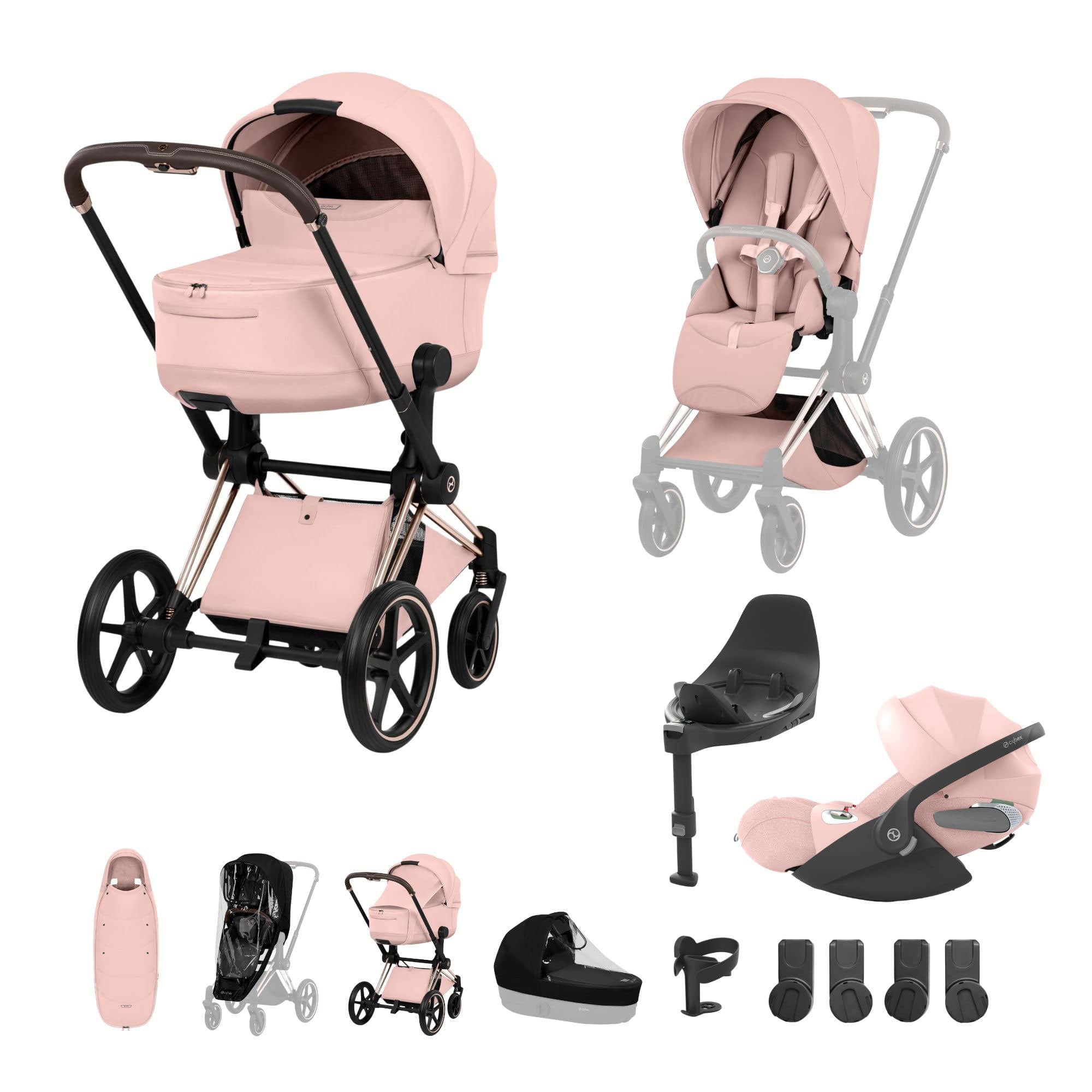 Cybex Travel Systems Cybex Priam Ultimate Accessory Bundle - Style Collection - Peach Pink 21864-RG-PEA-PNK-1