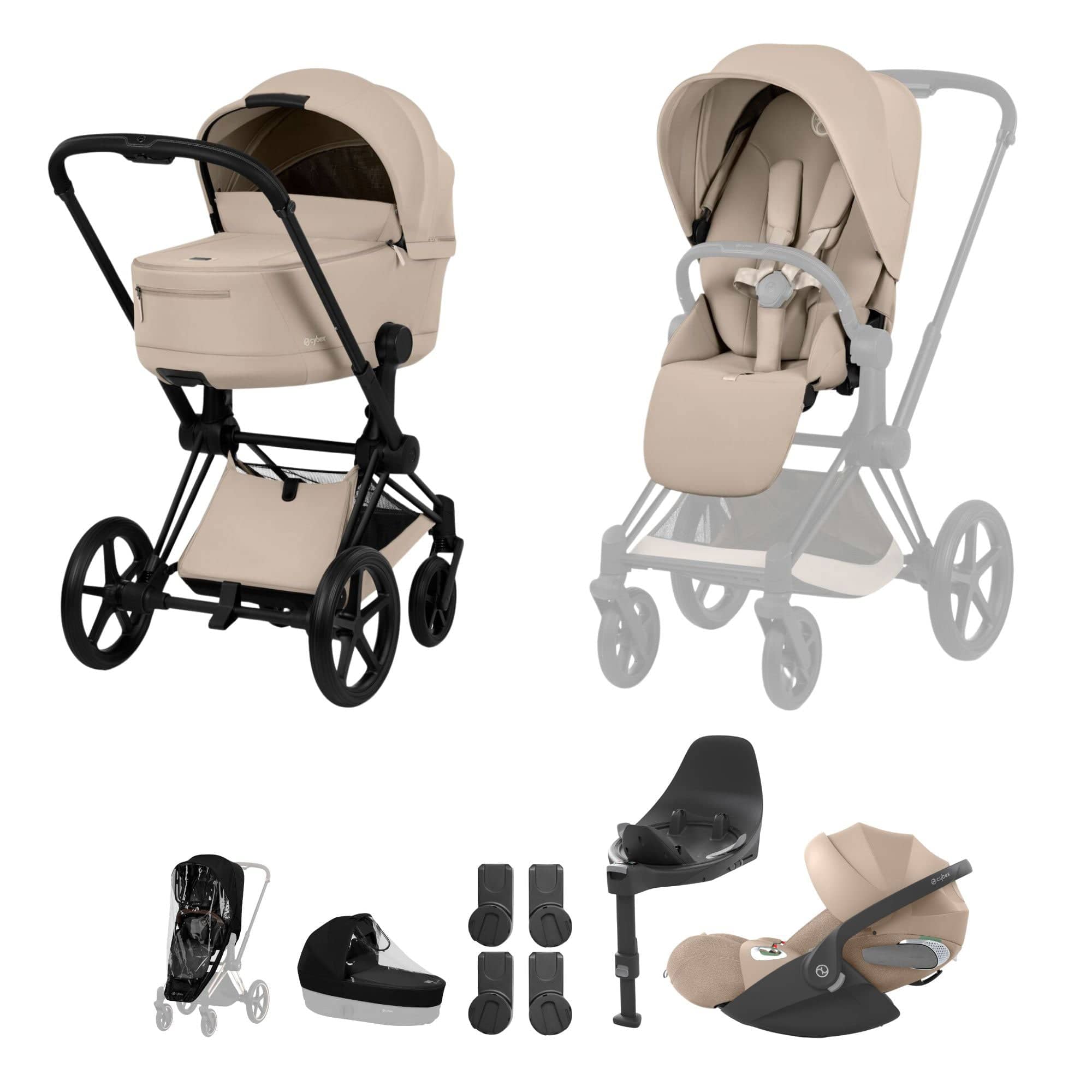 Cybex travel systems Cybex Priam Ultimate Bundle - Comfort Collection - Cozy Beige