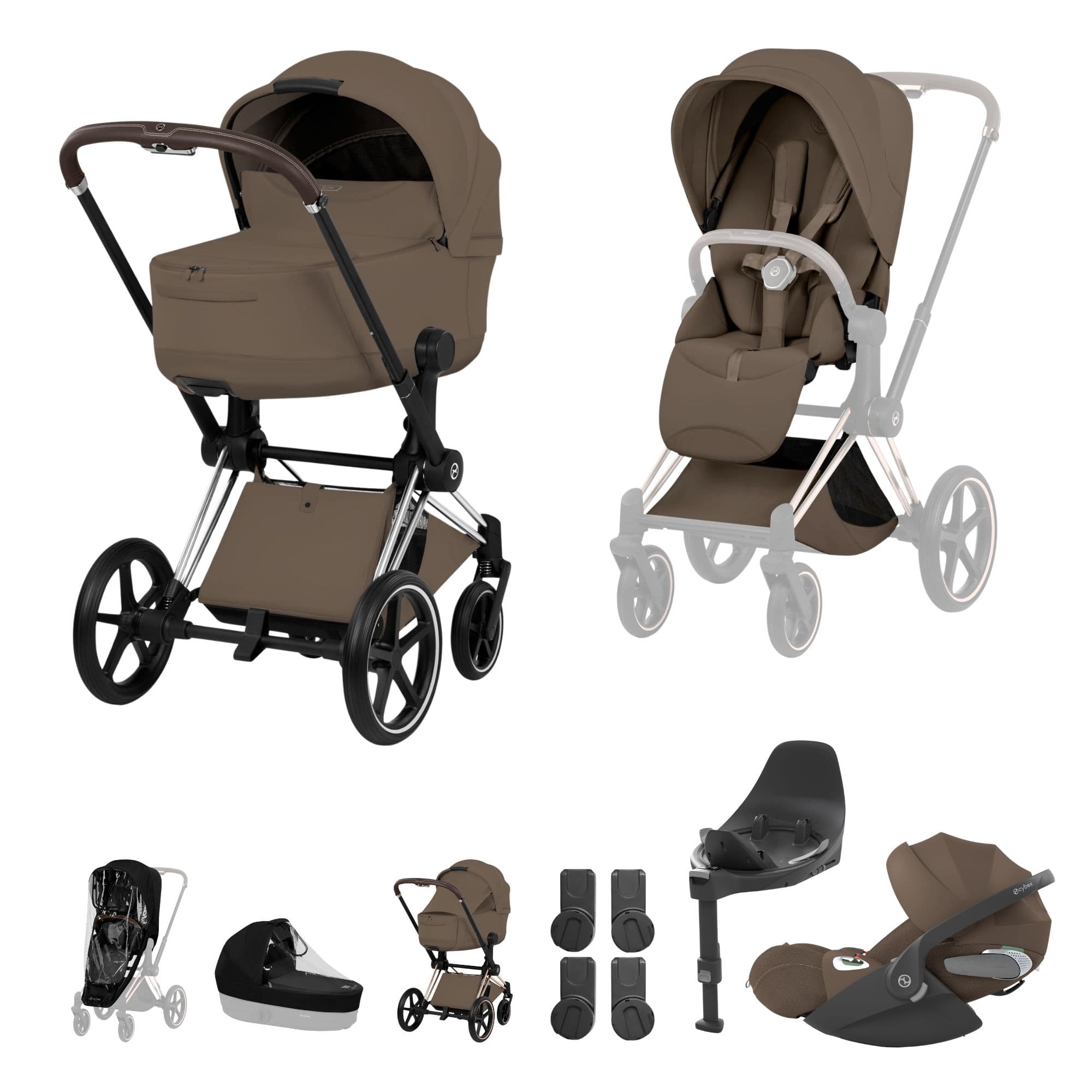 Cybex Travel Systems Cybex Priam Ultimate Bundle - Style Collection - Coconut Brown 21842-CB-NUT-BRN-1