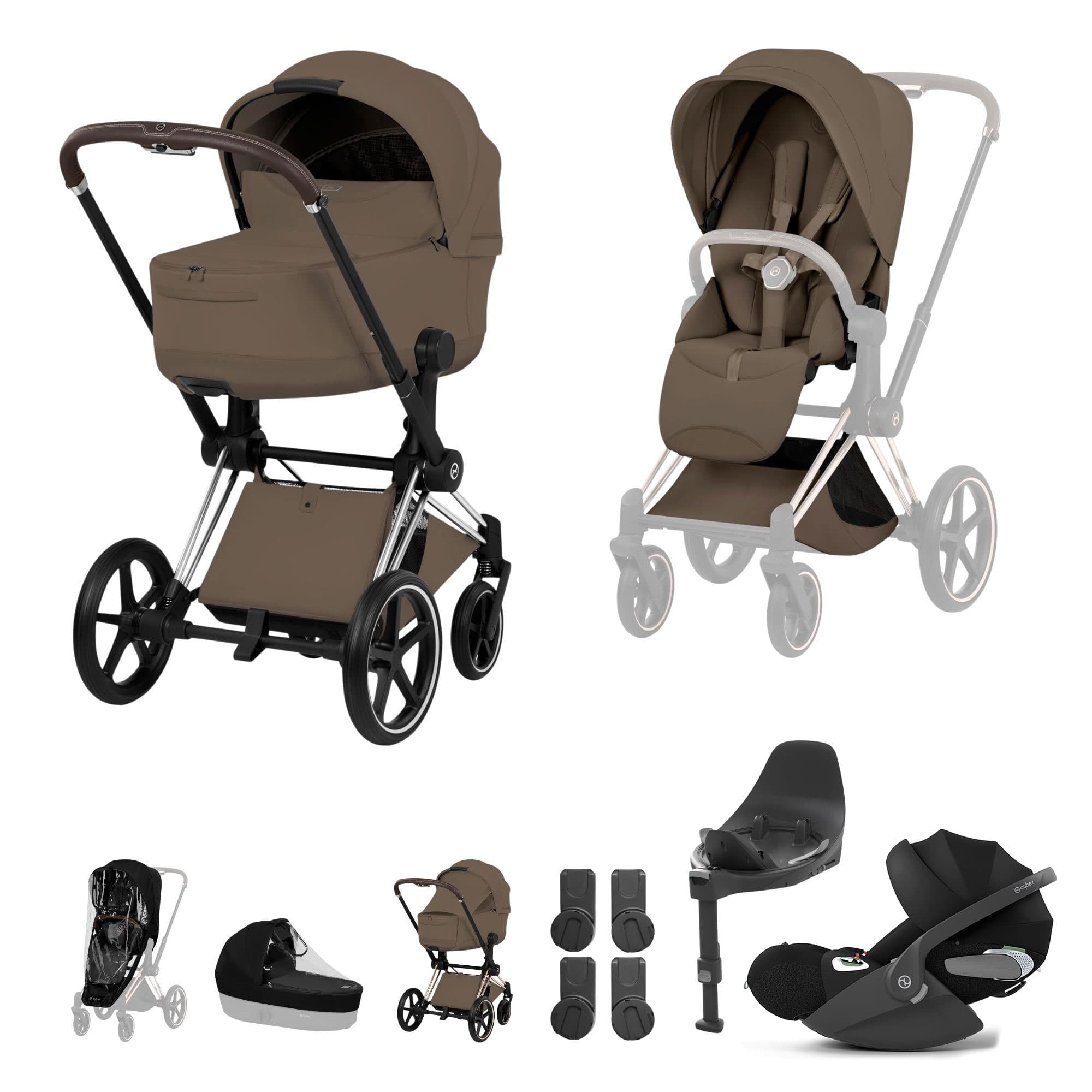 Cybex Travel Systems Cybex Priam Ultimate Bundle - Style Collection - Coconut Brown 21842-CB-NUT-BRN