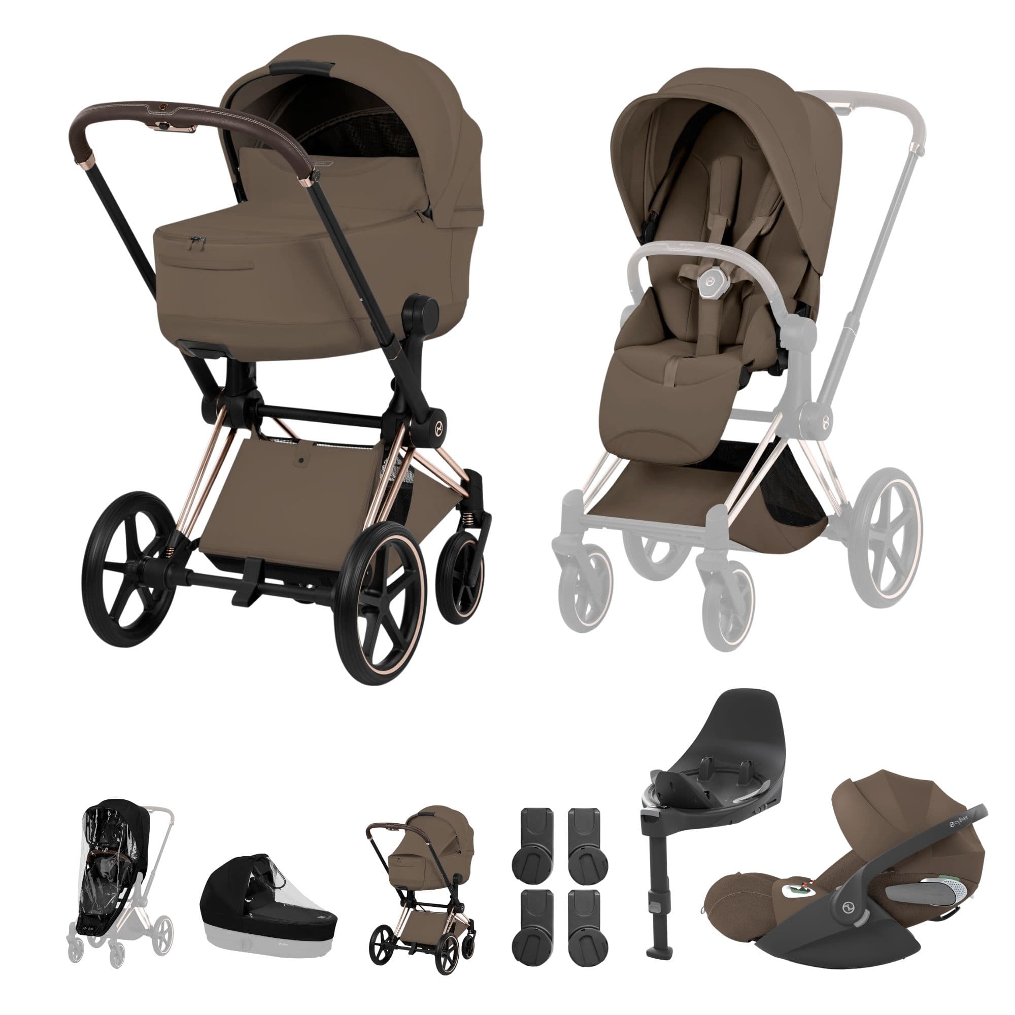 Cybex Travel Systems Cybex Priam Ultimate Bundle - Style Collection - Coconut Brown 21842-RG-NUT-BRN-1
