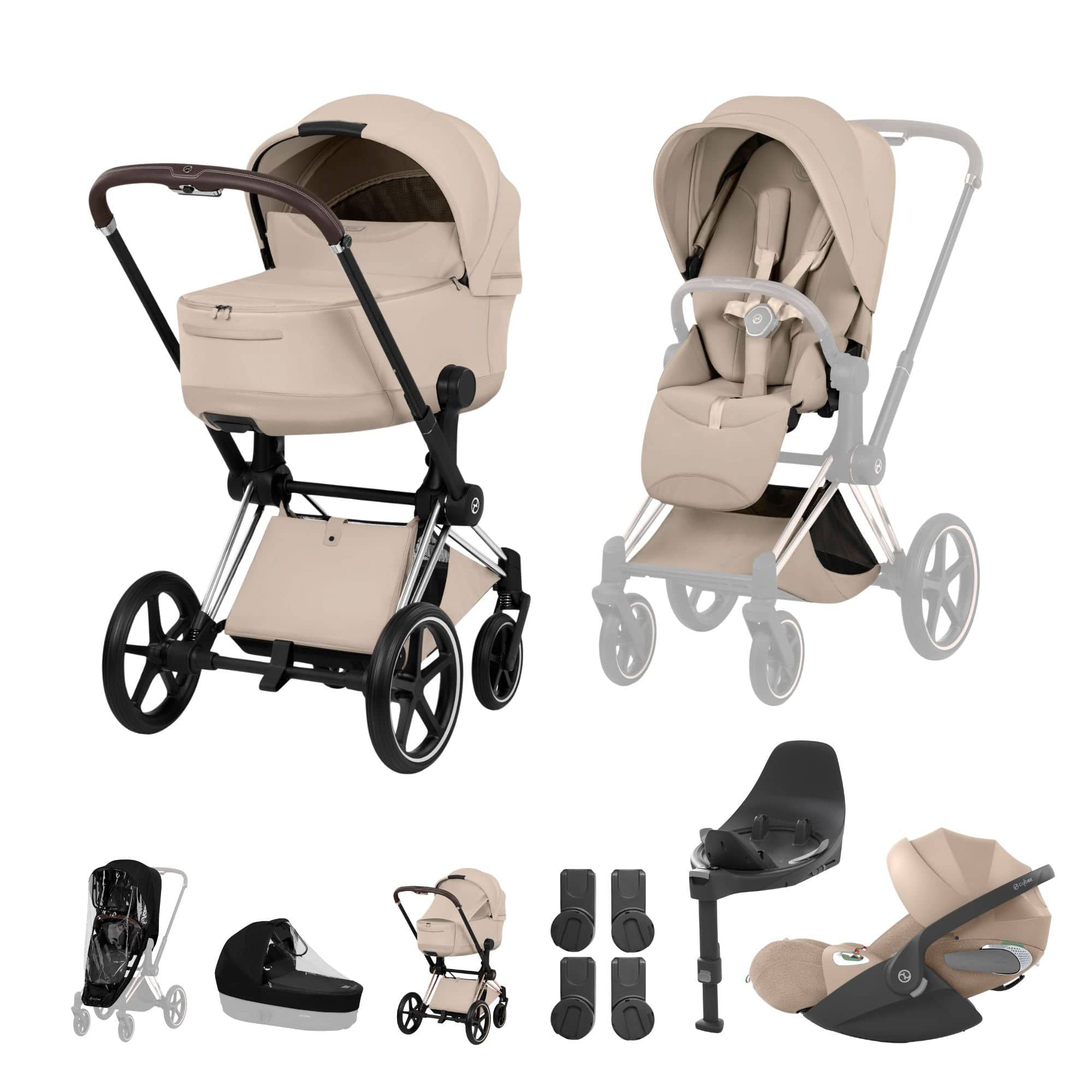 Cybex Travel Systems Cybex Priam Ultimate Bundle - Style Collection - Cozy Beige 21842-CB-COZ-BEI-1