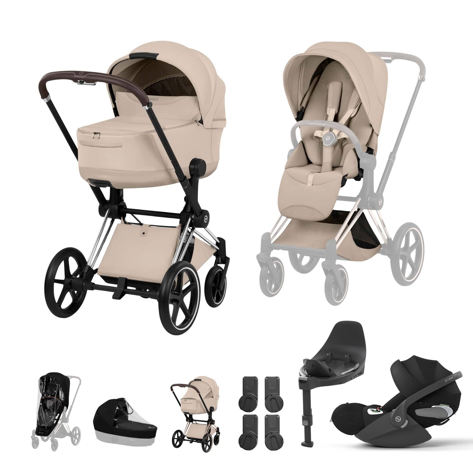 Cybex Travel Systems Cybex Priam Ultimate Bundle - Style Collection - Cozy Beige 21842-CB-COZ-BEI