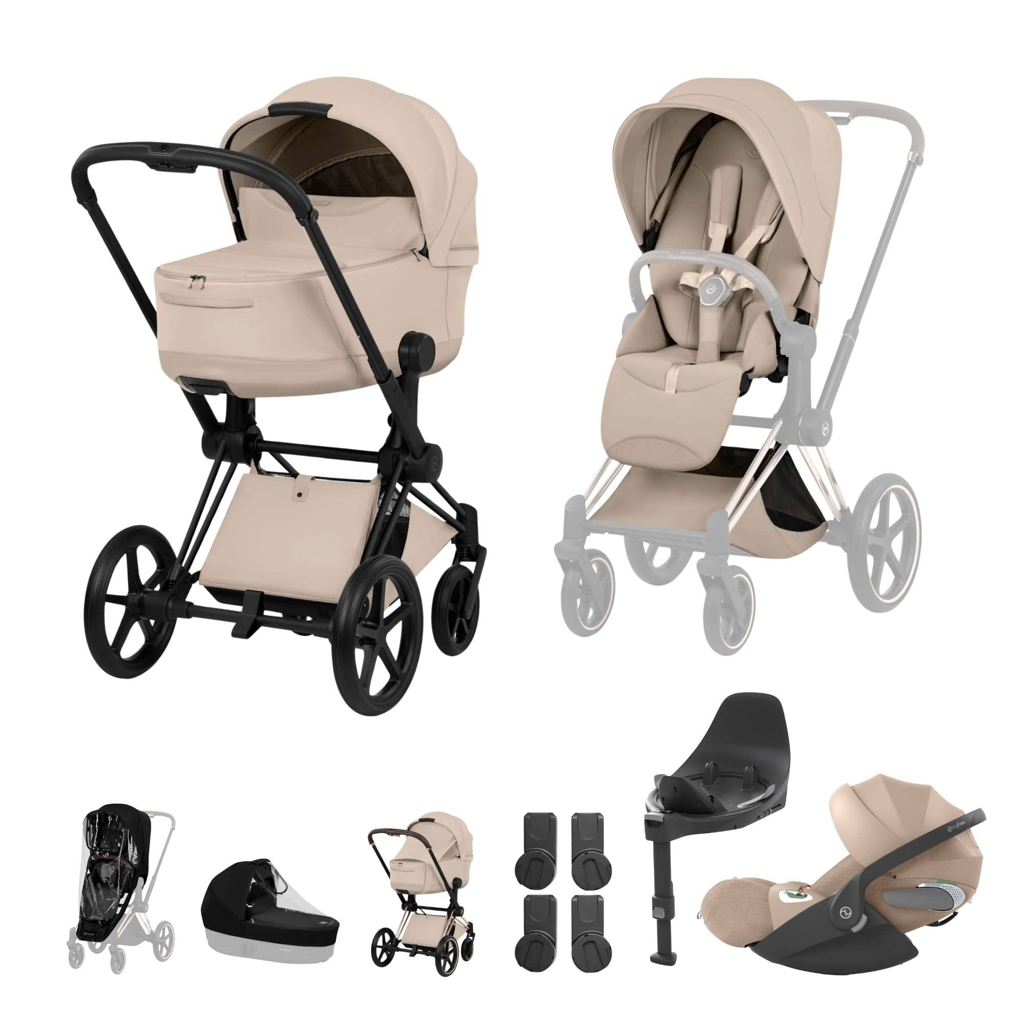 Cybex Travel Systems Cybex Priam Ultimate Bundle - Style Collection - Cozy Beige 21842-MB-COZ-BEI-1