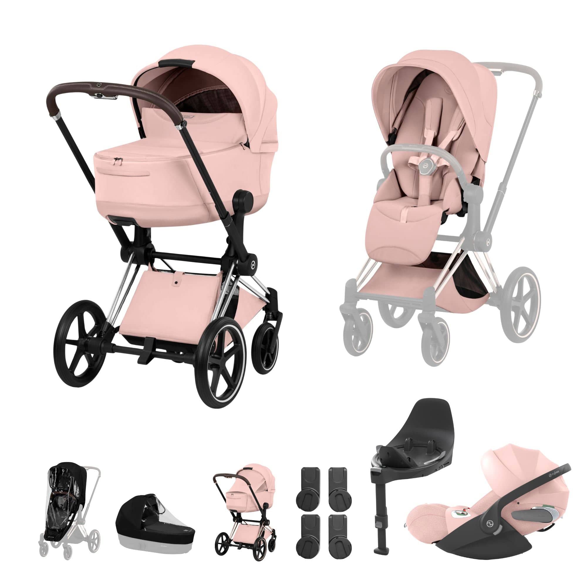 Cybex Travel Systems Cybex Priam Ultimate Bundle - Style Collection - Peach Pink 21842-CB-PEA-PNK-1