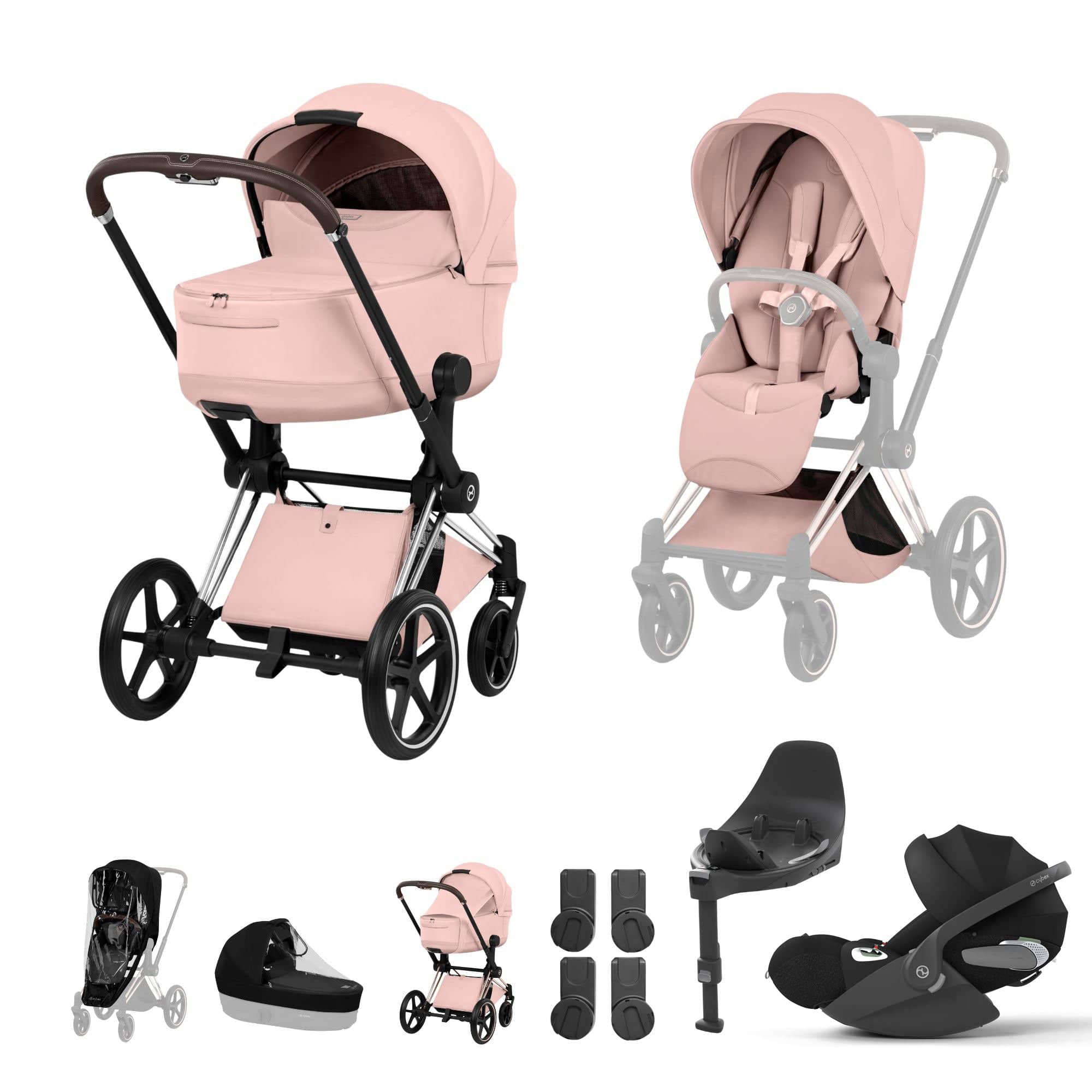 Cybex Travel Systems Cybex Priam Ultimate Bundle - Style Collection - Peach Pink 21842-CB-PEA-PNK