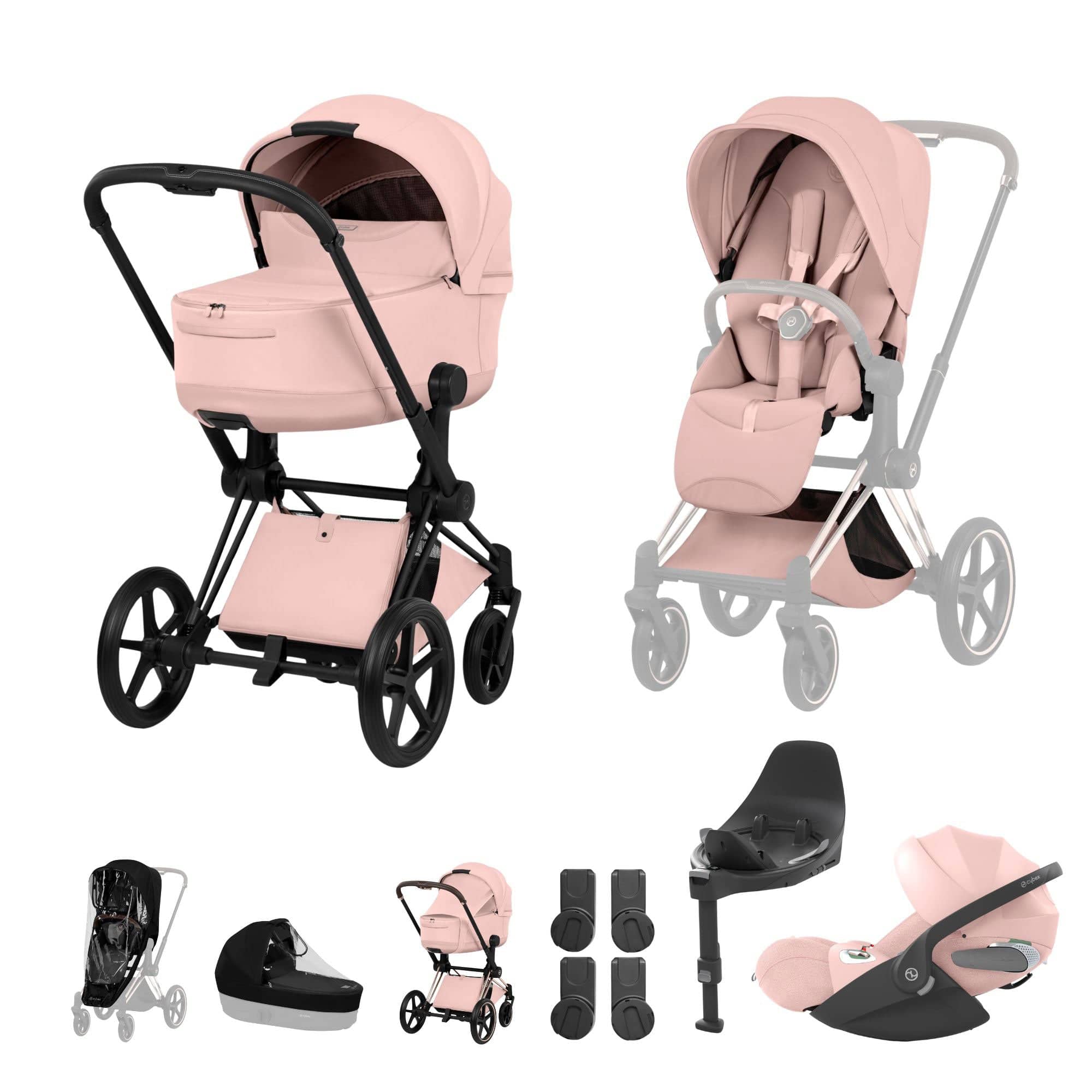 Cybex Travel Systems Cybex Priam Ultimate Bundle - Style Collection - Peach Pink 21842-MB-PEA-PNK-1