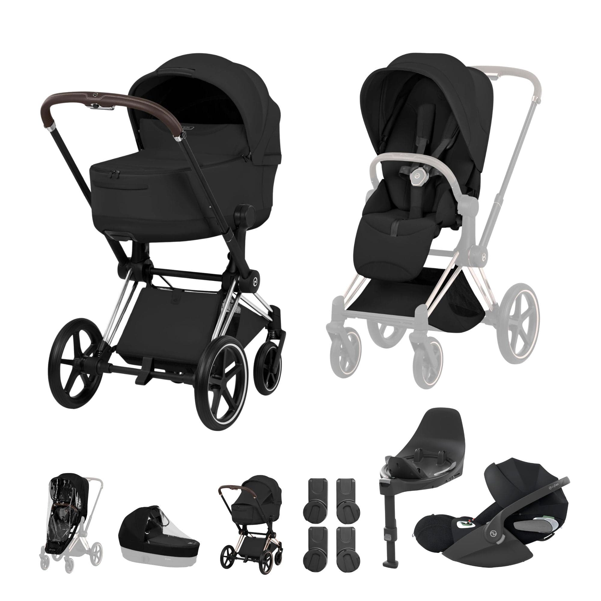 Cybex Travel Systems Cybex Priam Ultimate Bundle - Style Collection - Sepia Black 21842-CB-BLK-1