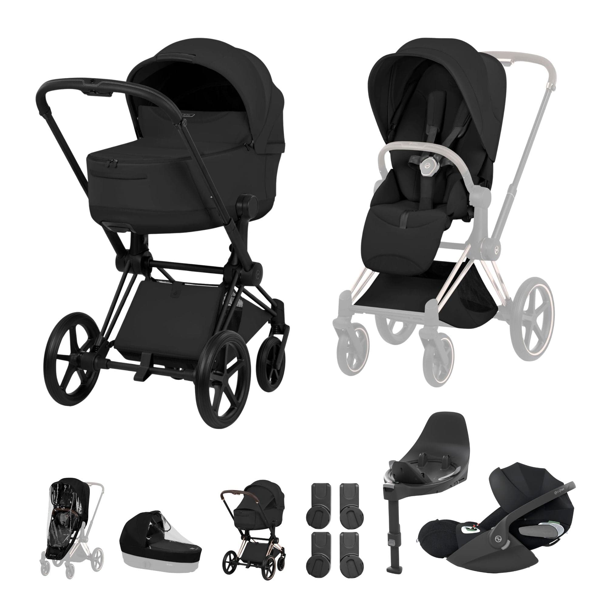 Cybex Travel Systems Cybex Priam Ultimate Bundle - Style Collection - Sepia Black 21842-MB-BLK-1