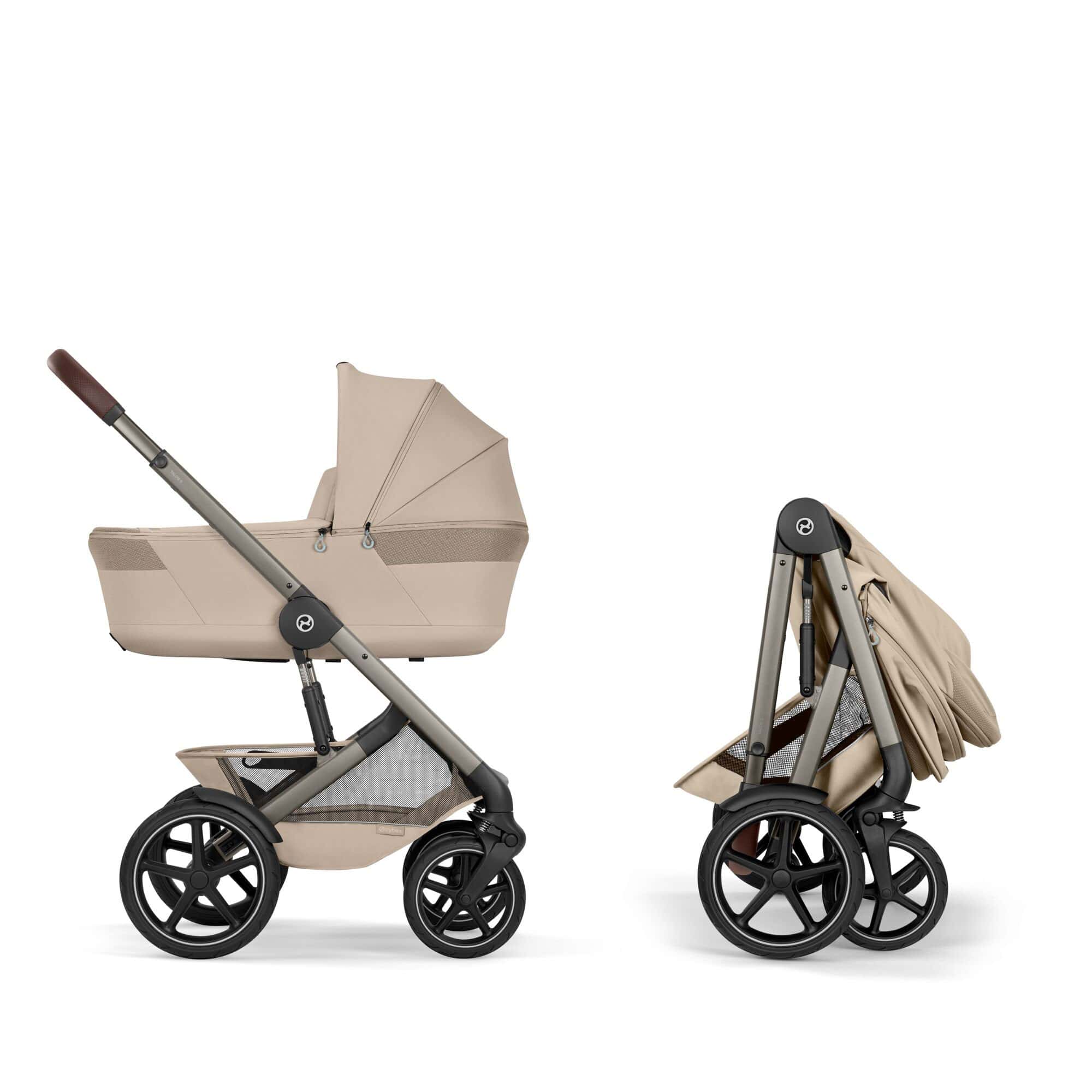 Cybex travel systems Cybex Talos Foldable Carrycot Travel System Bundle - Almond Beige