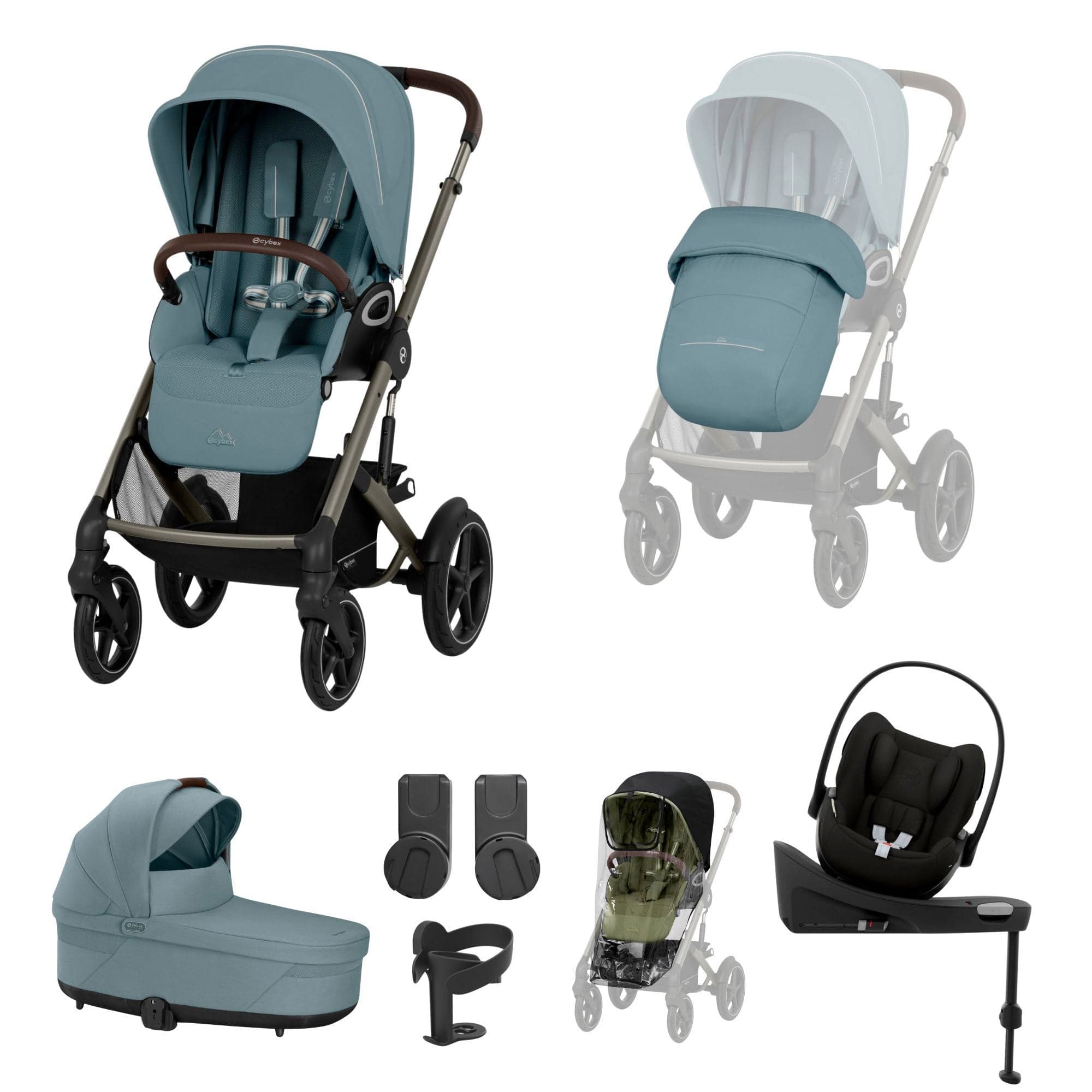 Cybex travel systems Cybex Talos S Lux 10 Piece Bundle with Cloud G - Stormy Blue 21410-TAL-10PC-CG-CC-STB