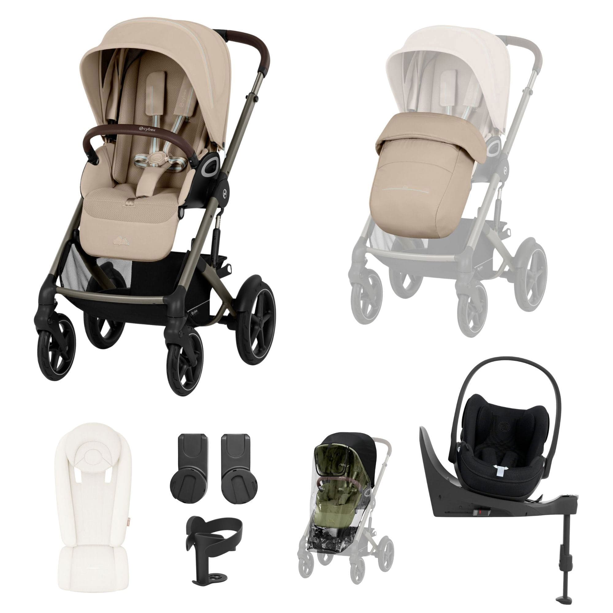 Cybex travel systems Cybex Talos S Lux 10 Piece Bundle with Cloud T - Almond Beige 21418-TAL-10PC-CT-NB-ALB