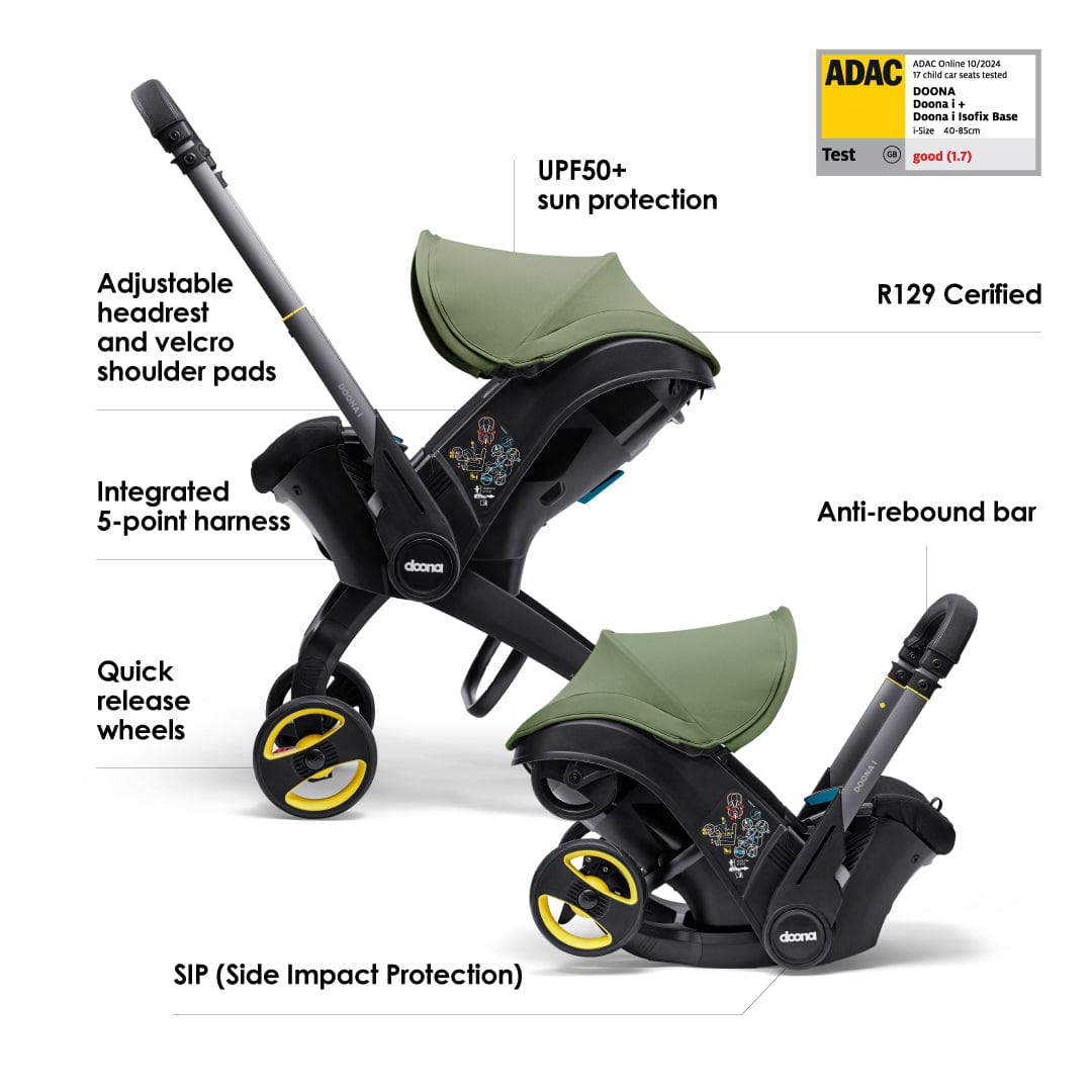 Doona baby pushchairs Doona i Infant Car Seat Stroller Desert Green CAR/SPA/706205