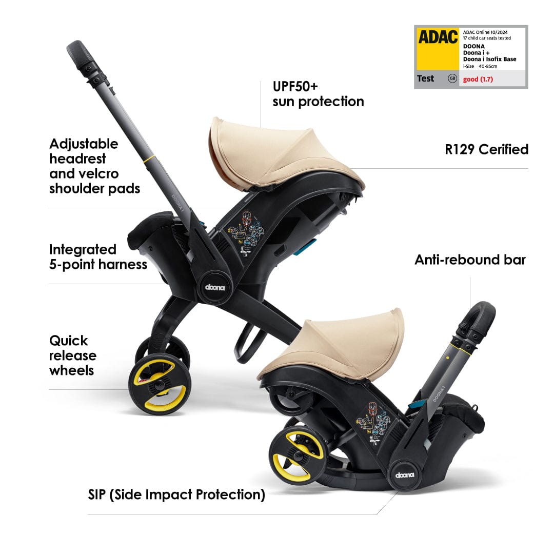 Doona baby pushchairs Doona i Infant Car Seat Stroller Sahara Sand CAR/SPA/707165