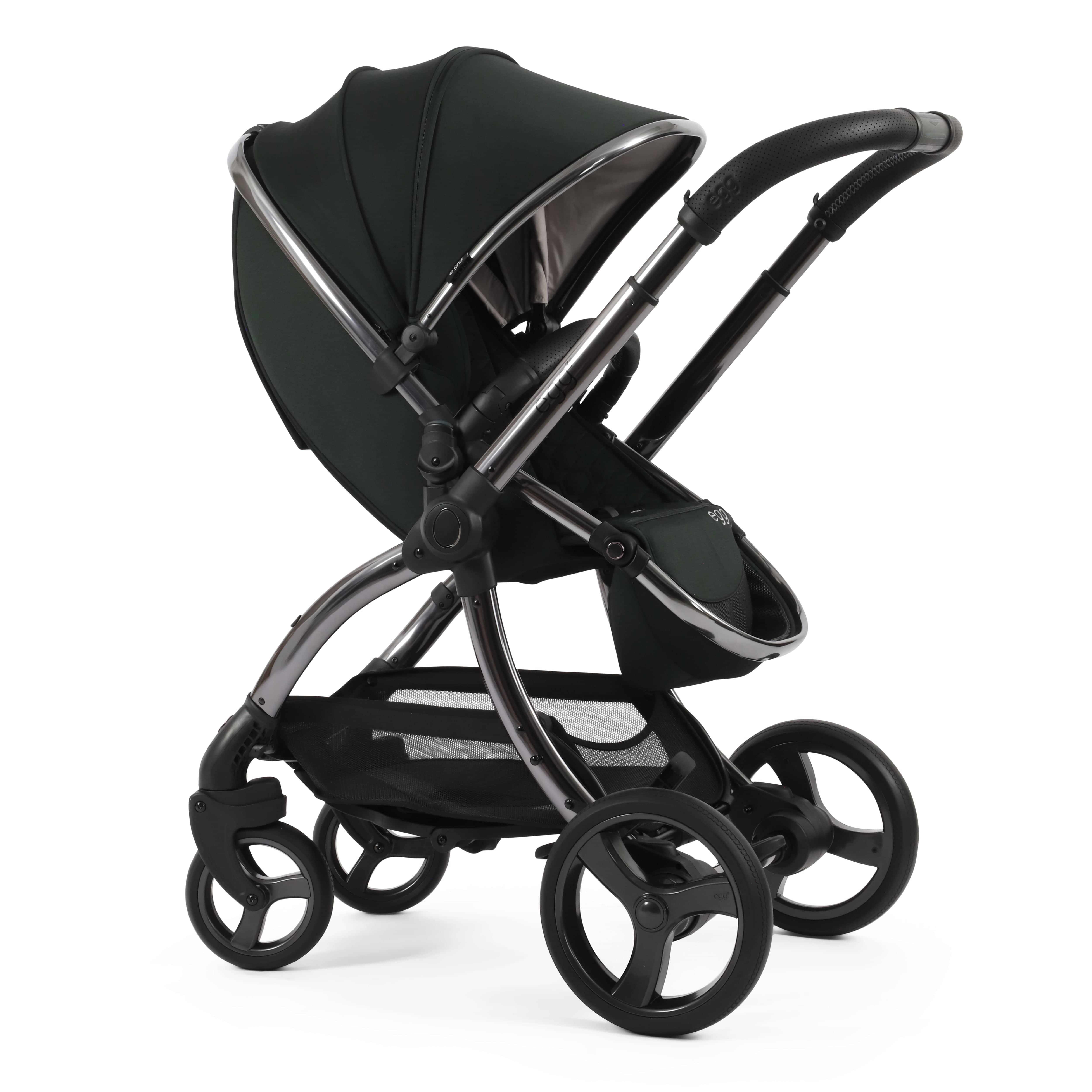 egg baby prams egg3 Pram Bundle Black Olive 14690-BLO