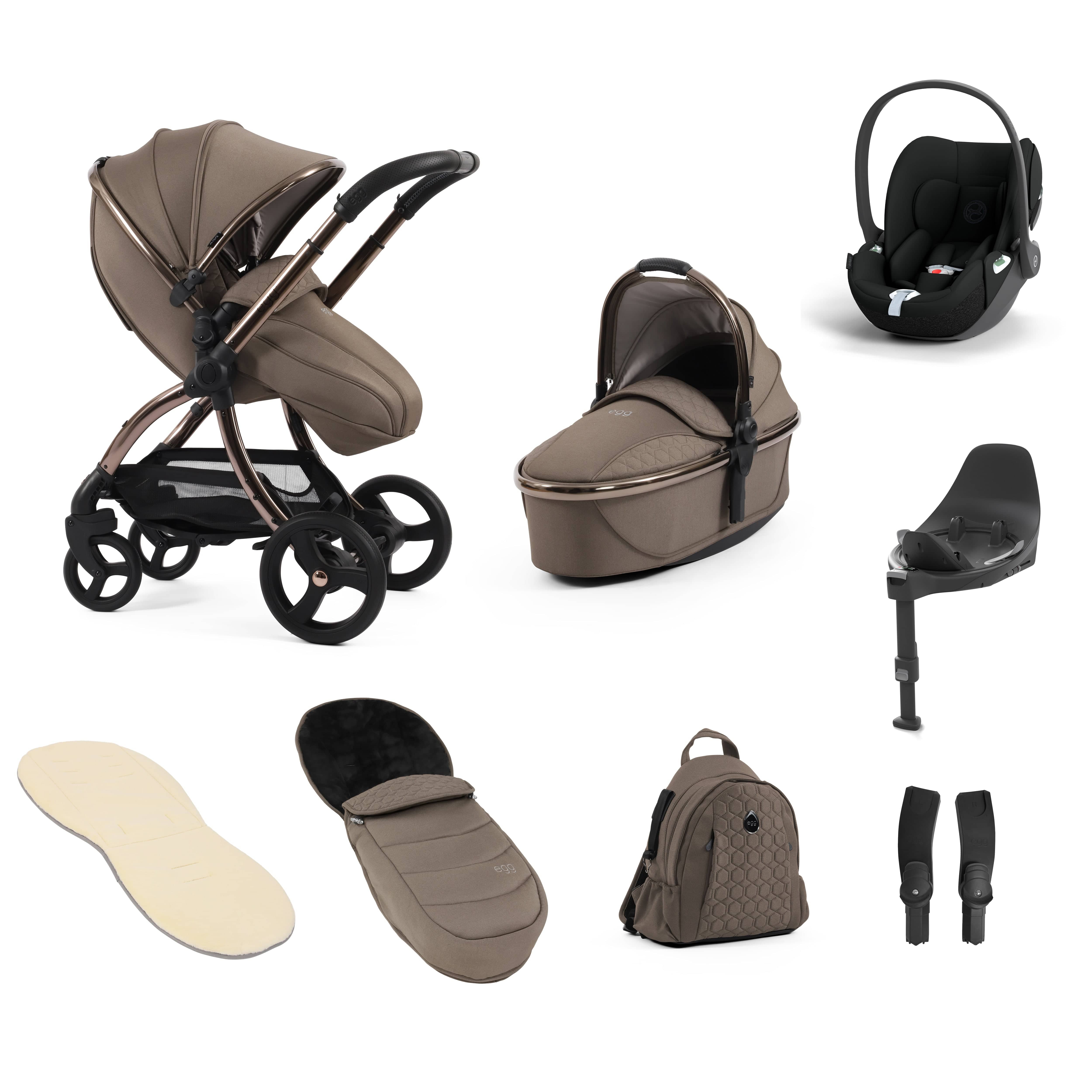 egg baby prams egg3 Luxury Travel System Bundle Mink 14709-MNK