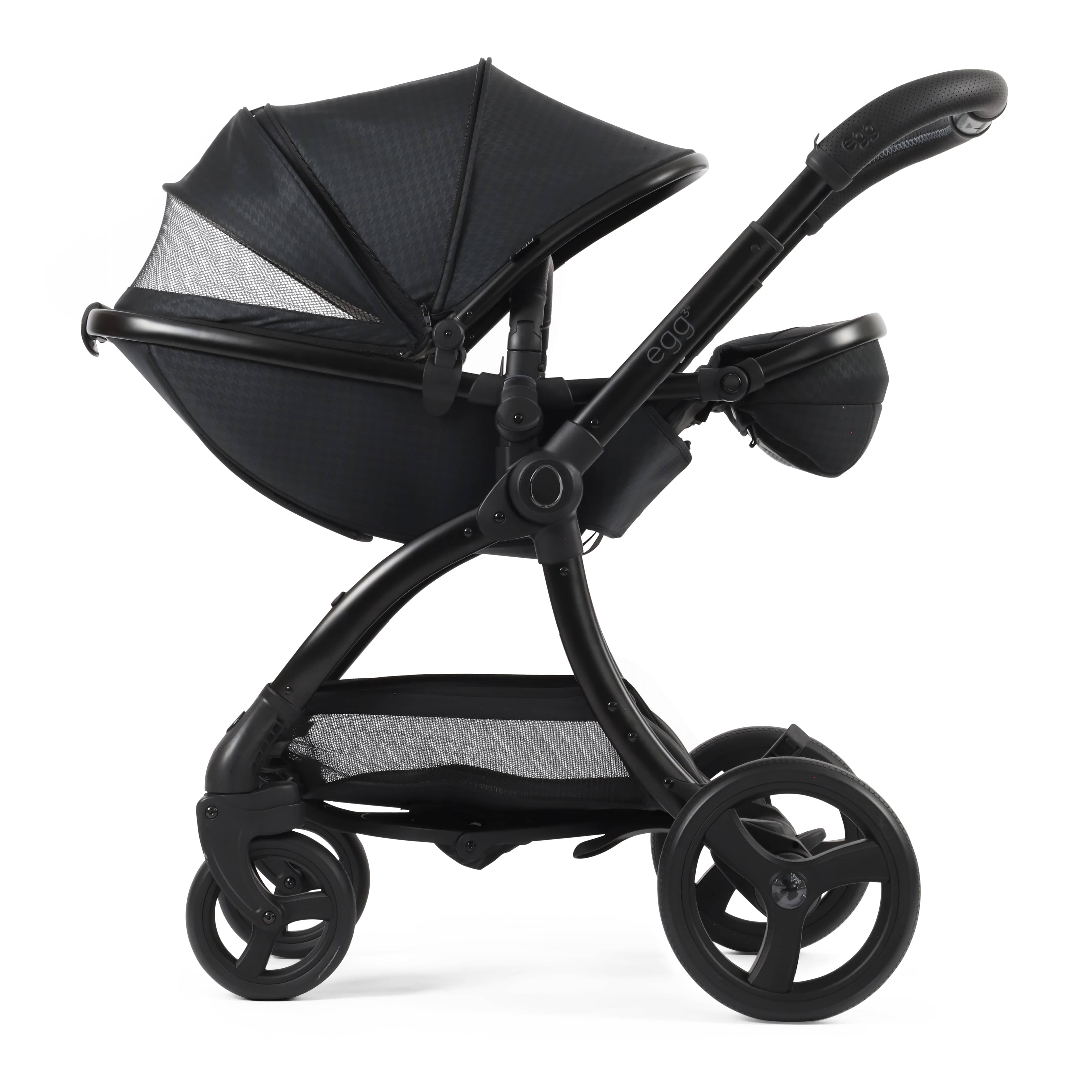 egg baby prams egg3 Luxury Travel System Bundle Houndstooth Black Special Edition