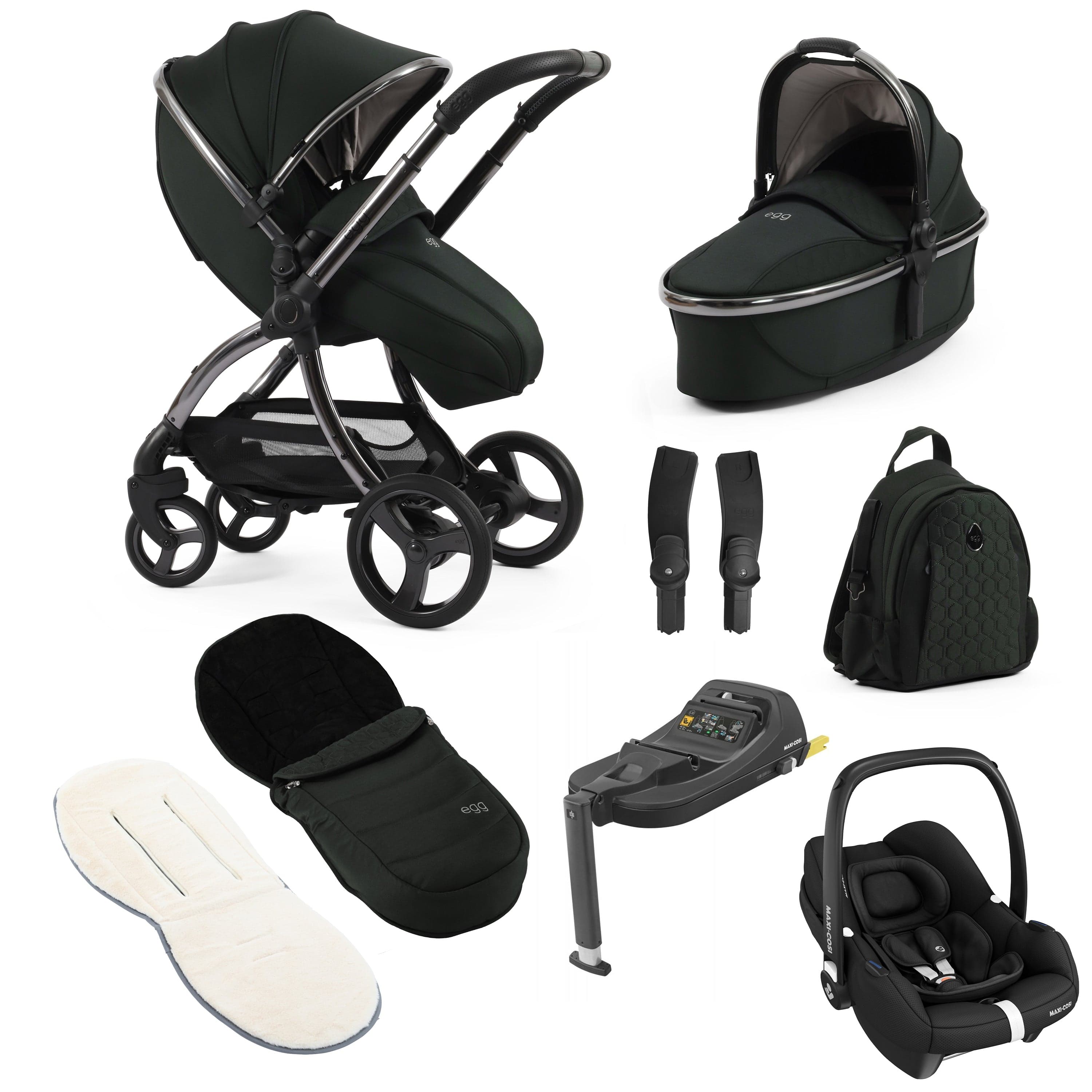 egg travel systems egg3 Luxury Maxi-Cosi Travel System Bundle - Black Olive 18040-CAB-BLO