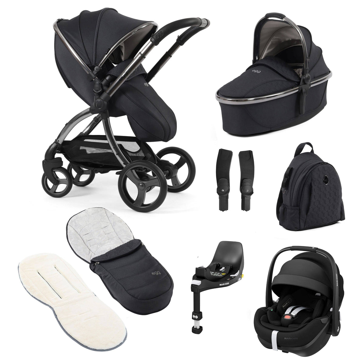 egg travel systems egg3 Luxury Maxi-Cosi Travel System Bundle - Carbonite 14858-CRB