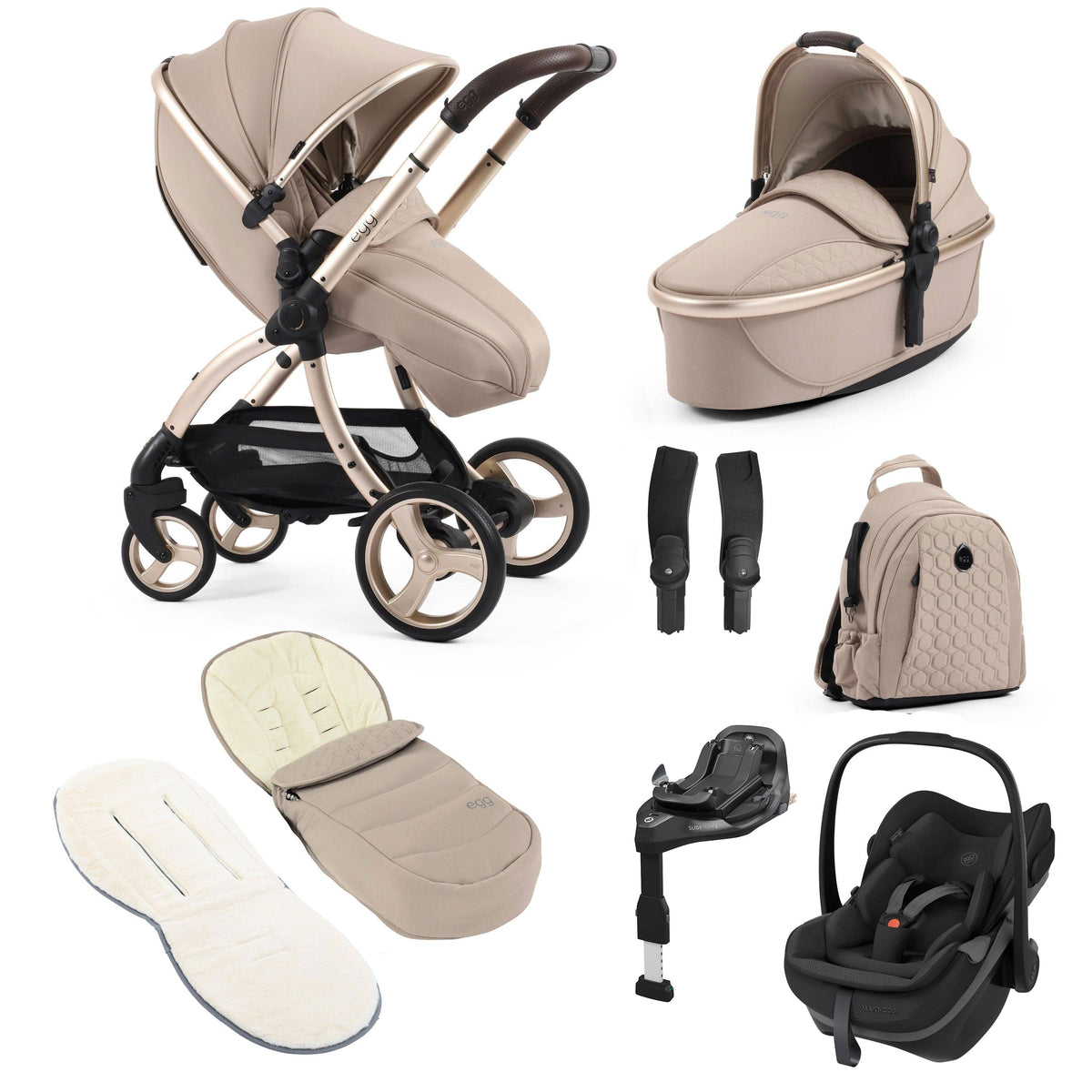 egg travel systems egg3 Luxury Maxi-Cosi Travel System Bundle - Feather 23588-PBS-FTH