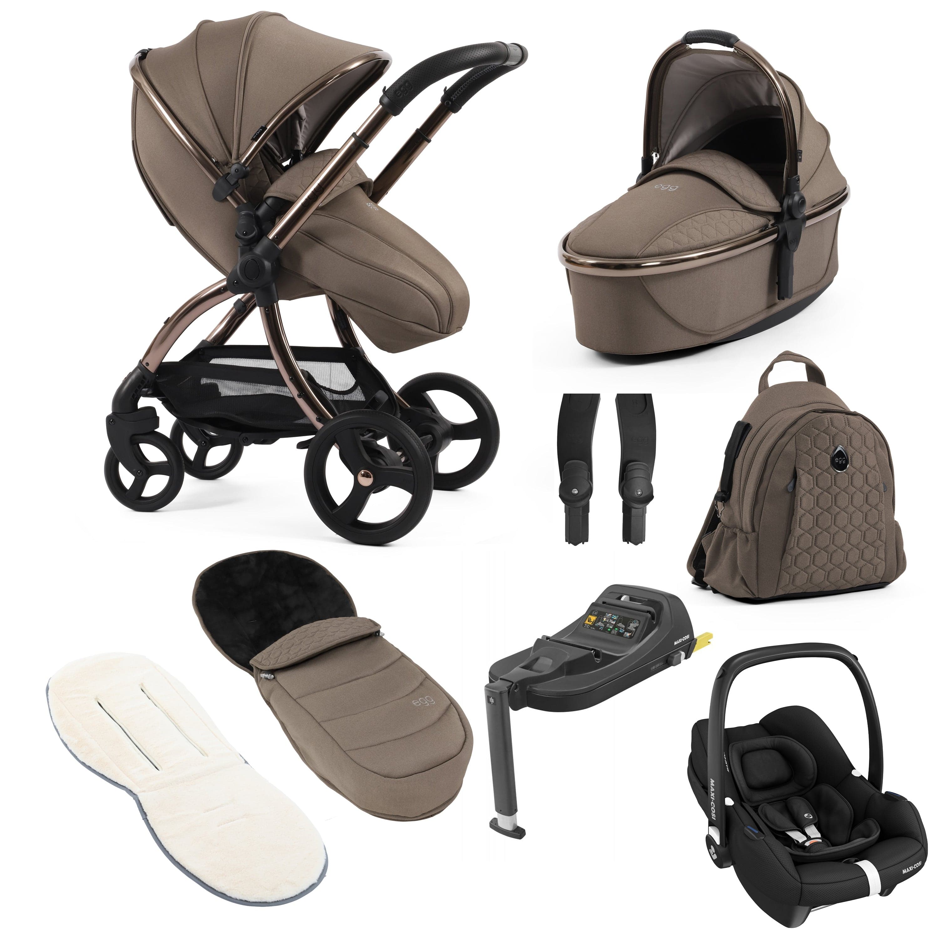 egg travel systems egg3 Luxury Maxi-Cosi Travel System Bundle - Mink 18043-CAB-MIN