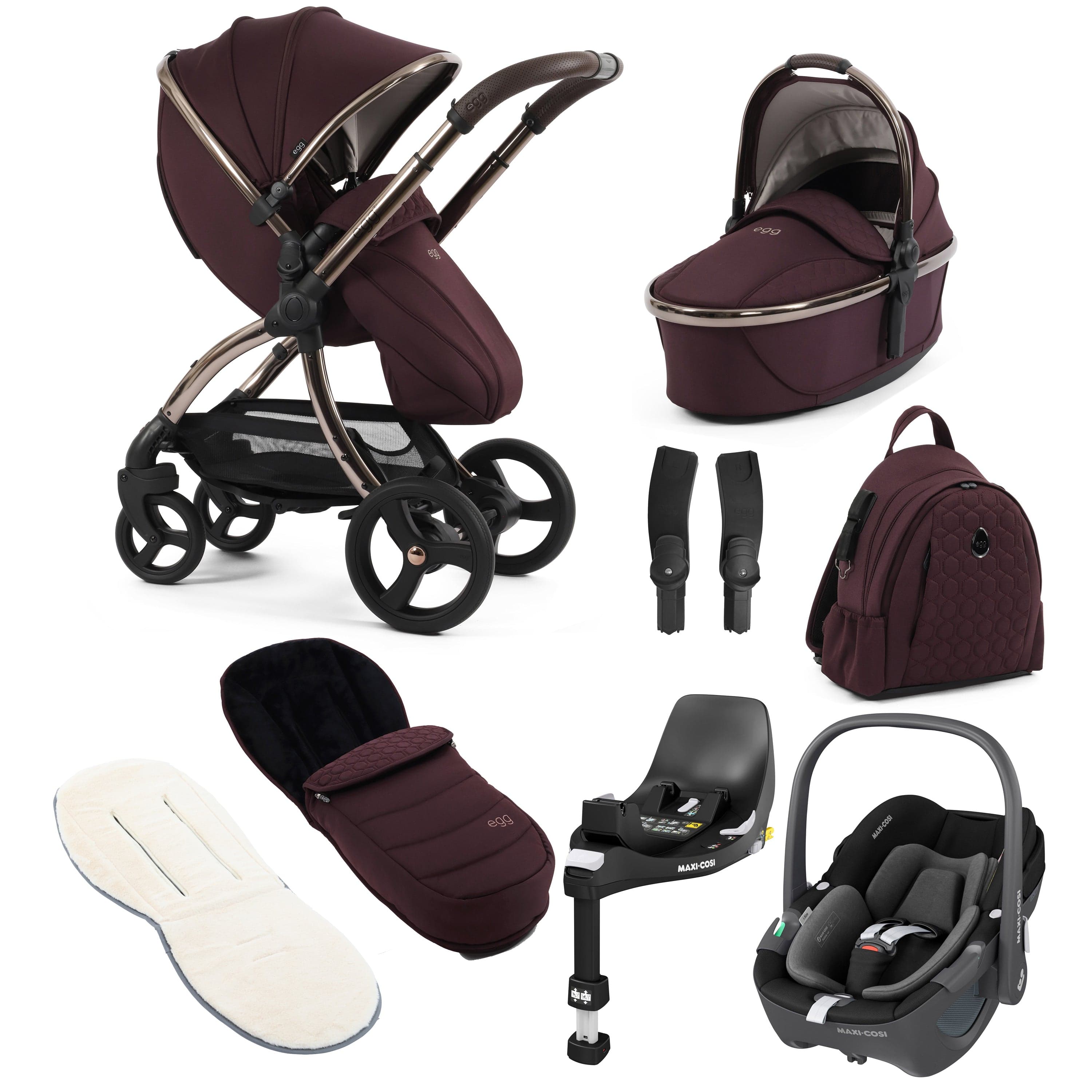 egg travel systems egg3 Luxury Maxi-Cosi Travel System Bundle - Mulberry 18017-PEB-MUL