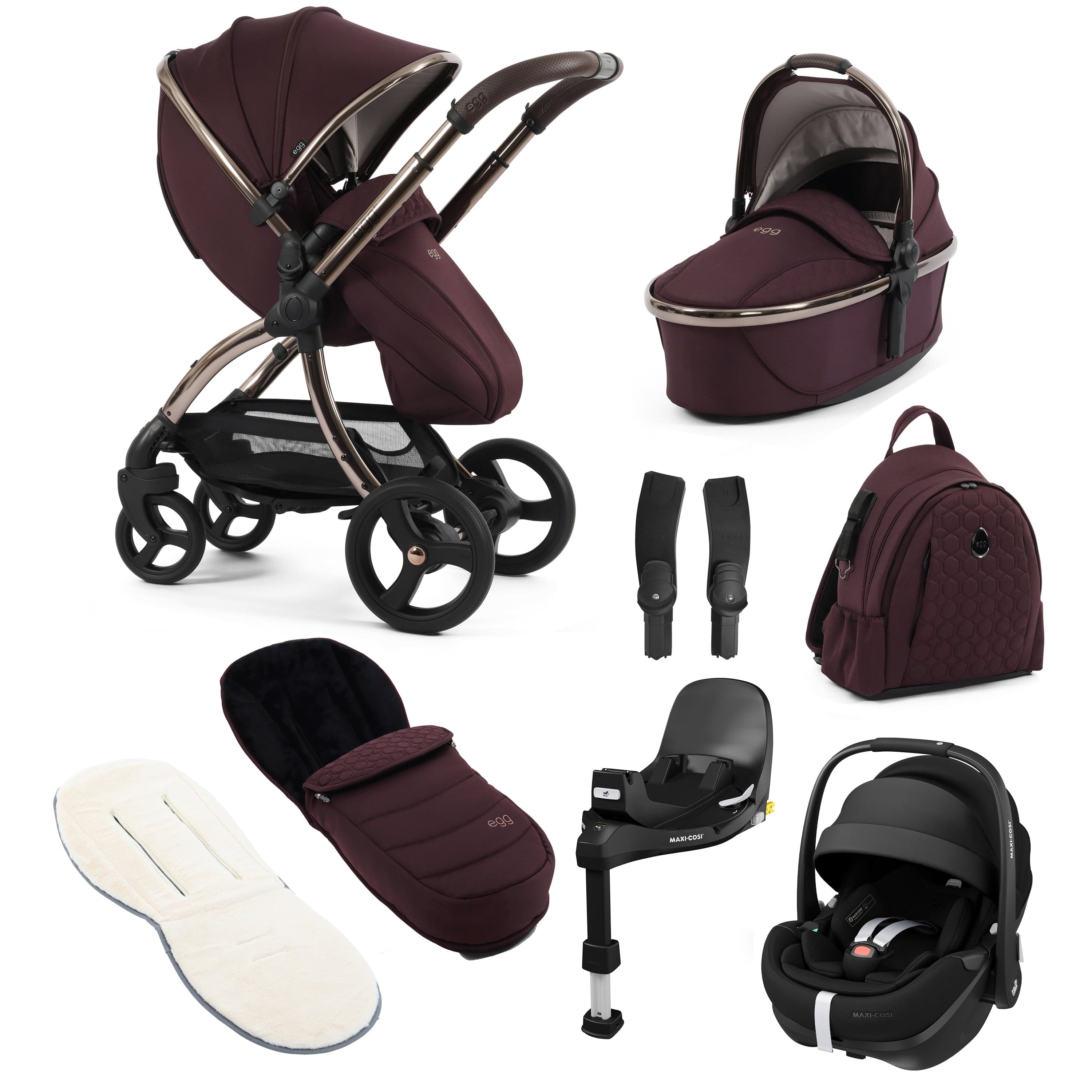 egg travel systems egg3 Luxury Maxi-Cosi Travel System Bundle - Mulberry 18029-PV2-MUL