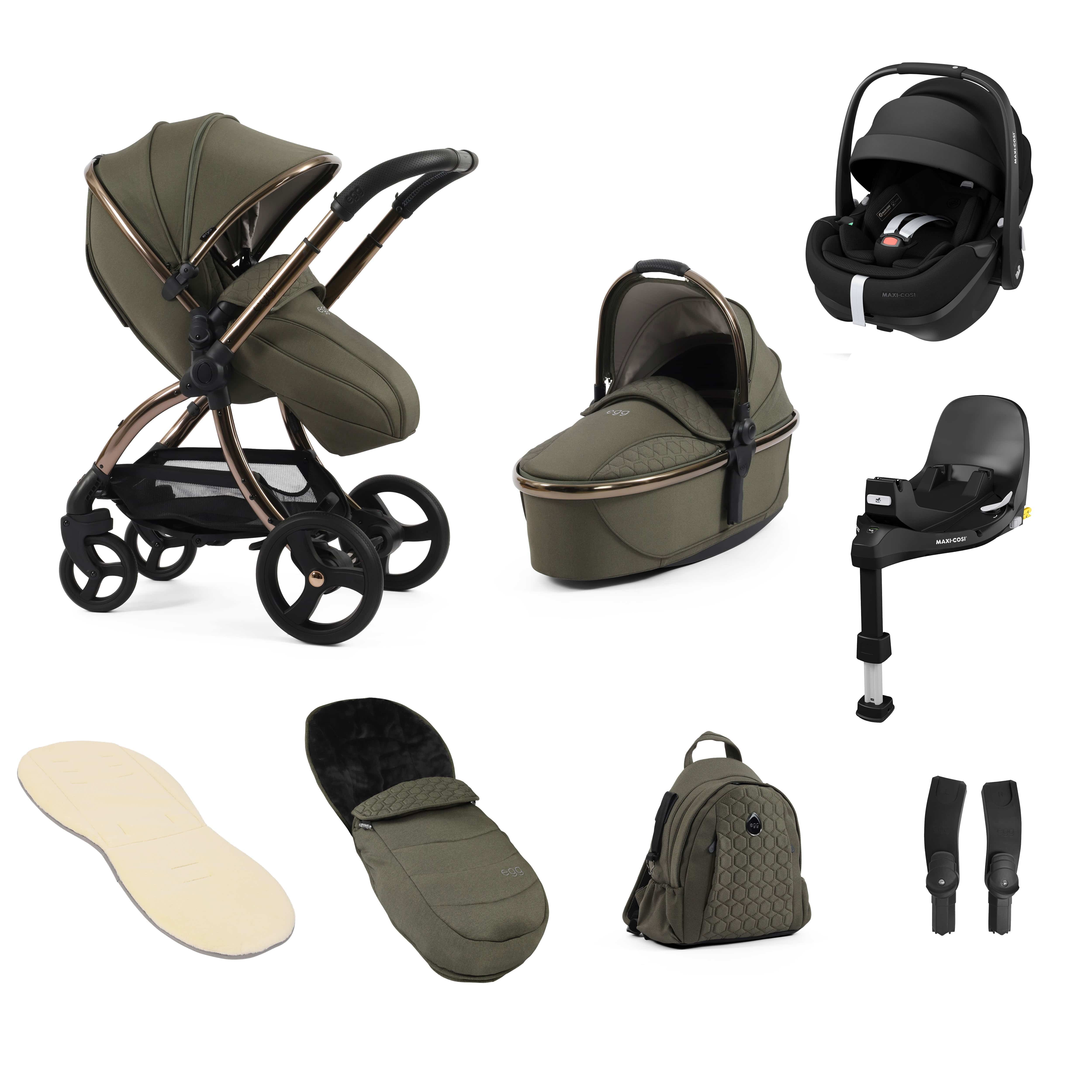 egg travel systems egg3 Luxury Travel System Bundle Hunter Green 14862-HTG
