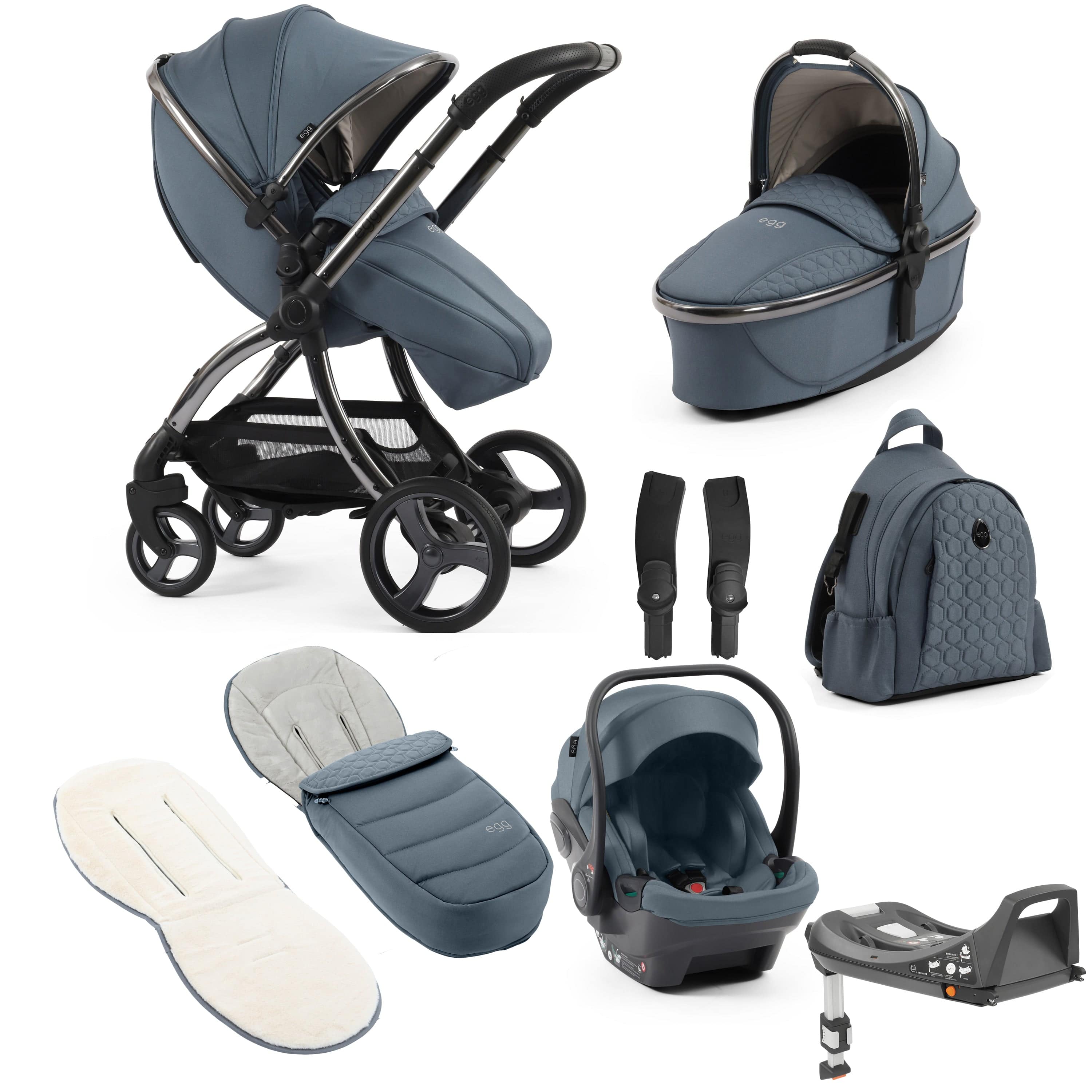 egg travel systems egg3 Luxury Travel System Bundle - Topaz 18007-TOP
