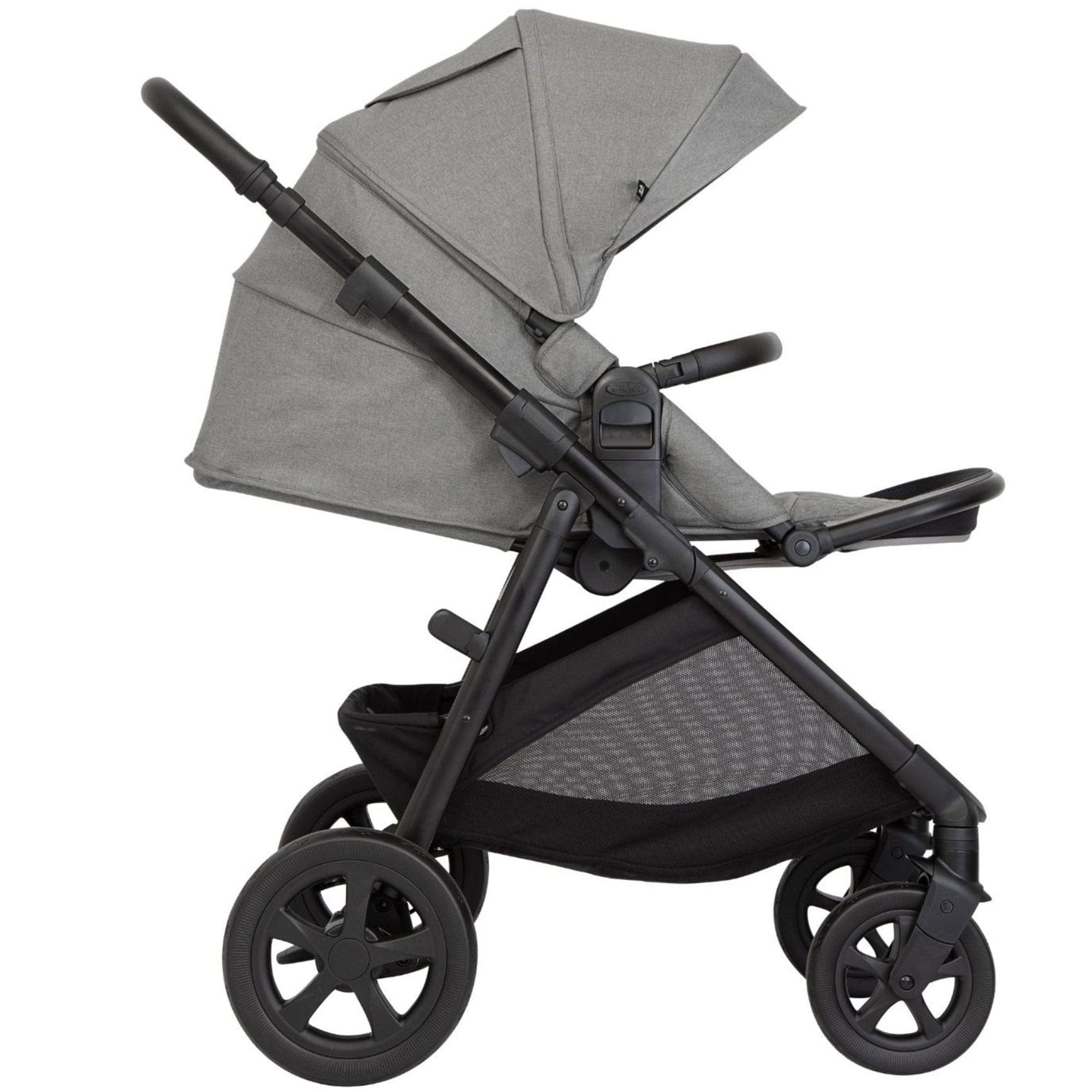 Graco Pushchairs & Buggies Graco Near2Me DLX Trio inc. Pushchair, Carrycot and Snuglite in Ash GT1910AAASH000