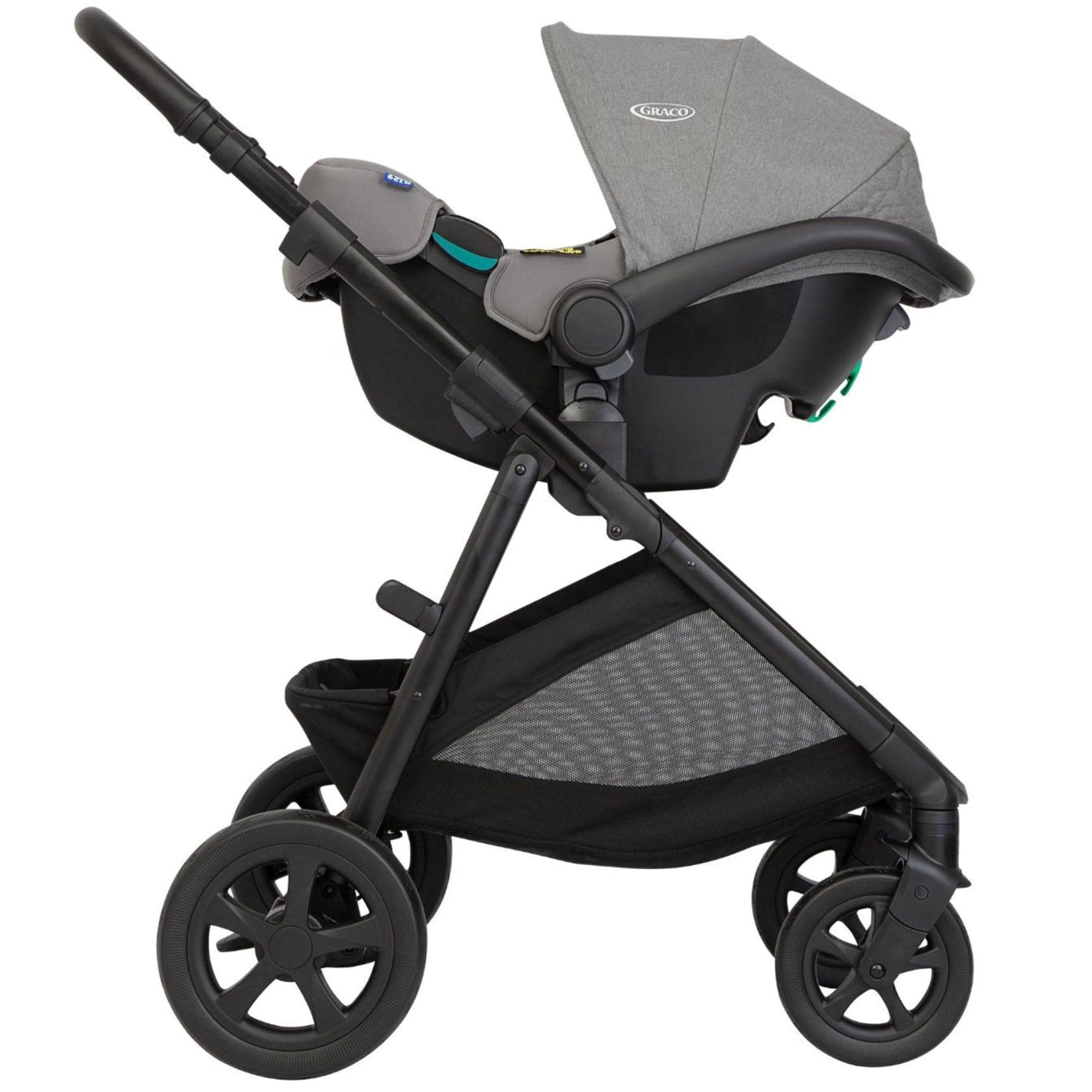 Graco Pushchairs & Buggies Graco Near2Me DLX Trio inc. Pushchair, Carrycot and Snuglite in Ash GT1910AAASH000