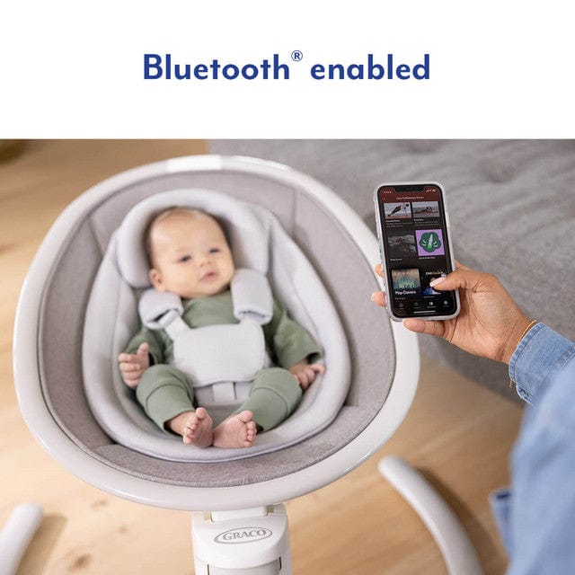 Graco rocking bouncing cradles Graco Sway N Grow Bluetooth Soother - Heather 1AV999HTHEU