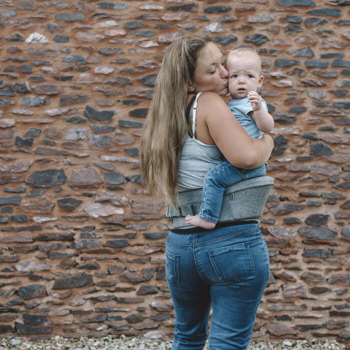 Hippychick baby carriers Hippychick Hipseat - Denim Grey HCHPI0014