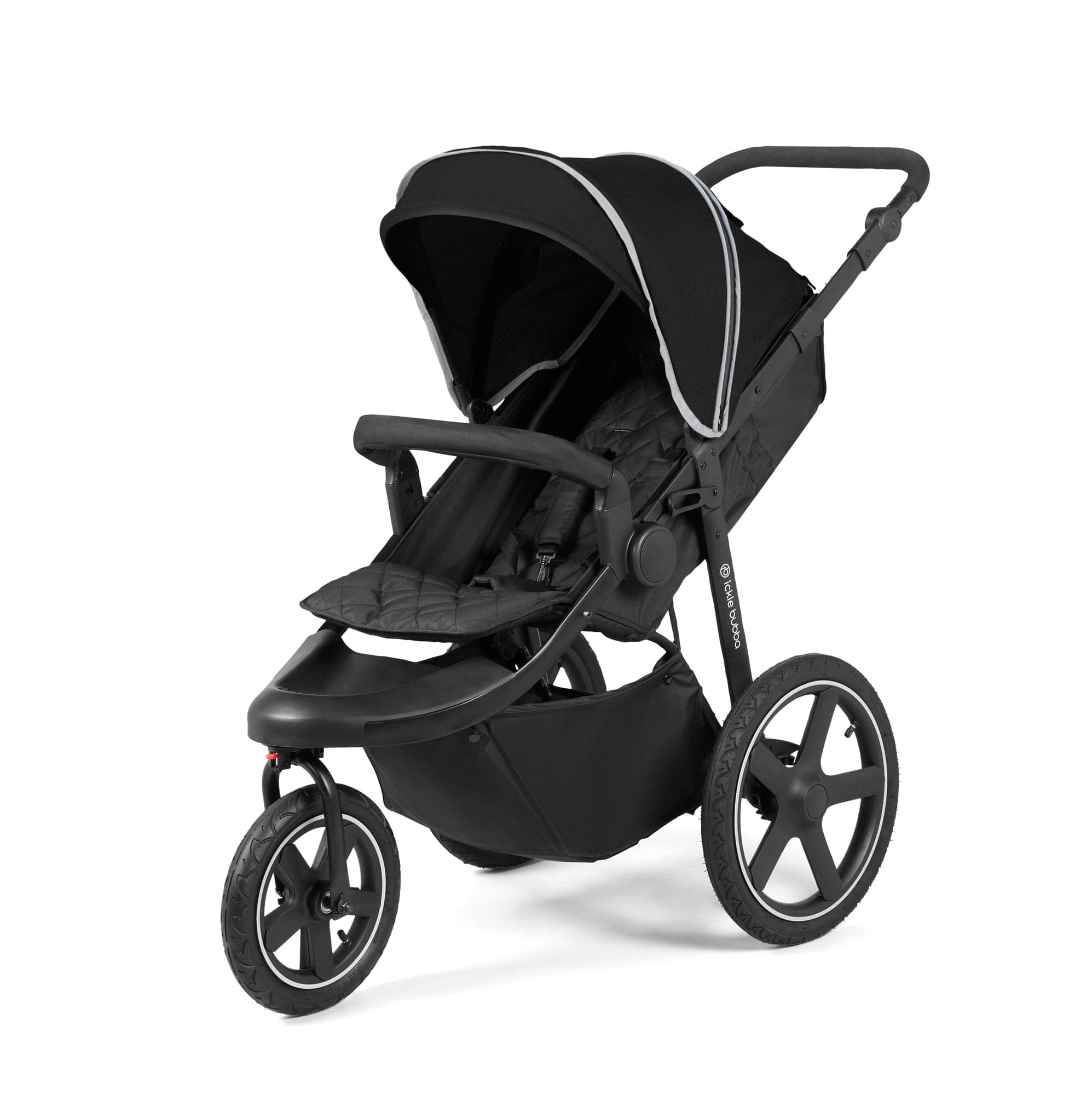 Ickle Bubba 3 wheel pushchairs Ickle Bubba Venus Prime Jogger Stroller I-Size Travel System - Black/Black with Base 13-004-600-001