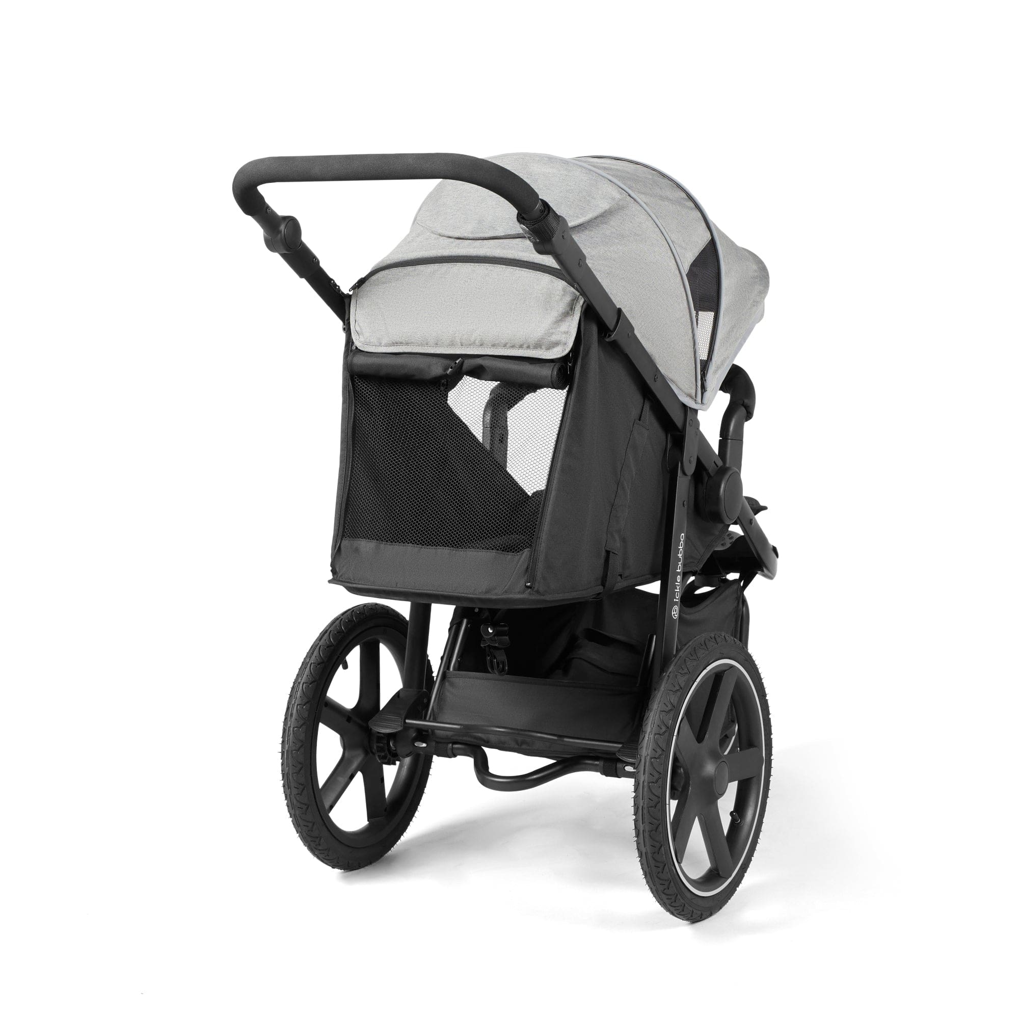 Ickle Bubba 3 wheel pushchairs Ickle Bubba Venus Prime Jogger Stroller I-Size Travel System - Black/Space Grey with Base 13-004-600-014