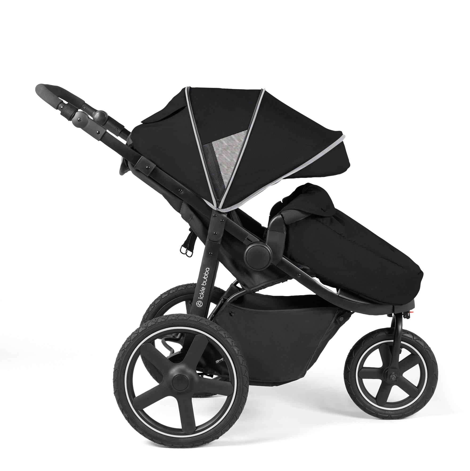 Ickle Bubba 3 wheel pushchairs Ickle Bubba Venus Max Jogger Stroller - Black/Black 18-004-200-001