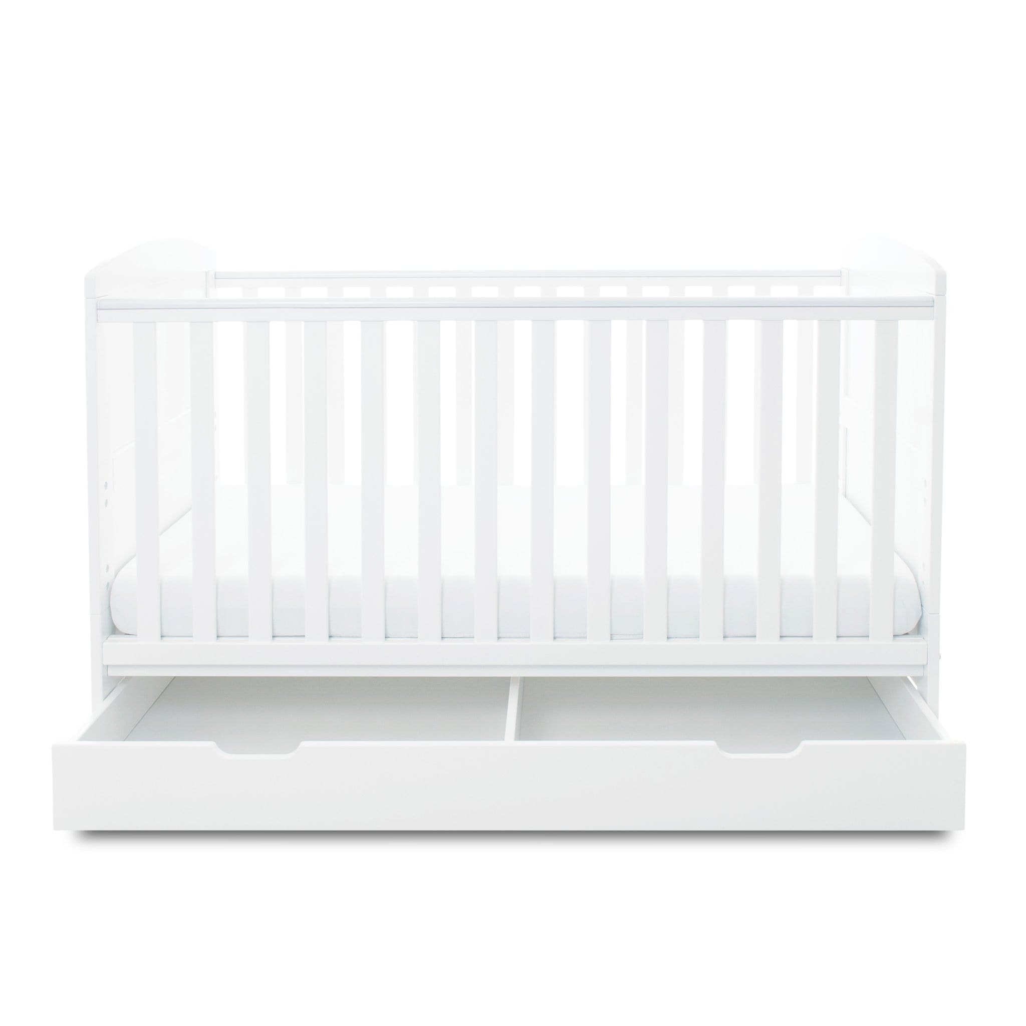 Ickle Bubba baby cot beds Ickle Bubba Coleby Classic 2 Piece Furniture Set with Under Drawer White