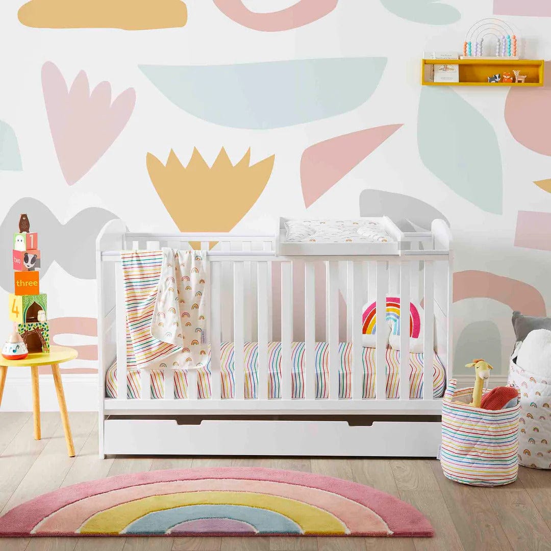 Ickle Bubba baby cot beds Ickle Bubba Coleby Classic Cot Bed with Under Drawer White