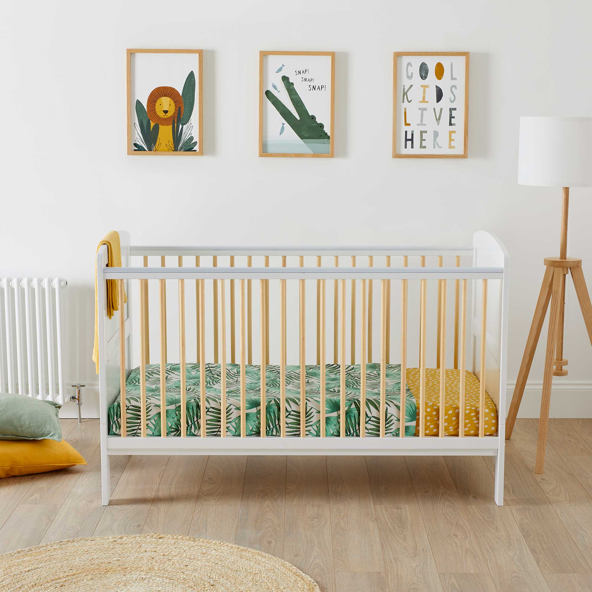 Ickle Bubba baby cot beds Ickle Bubba Coleby Scandi Classic Cot Bed White