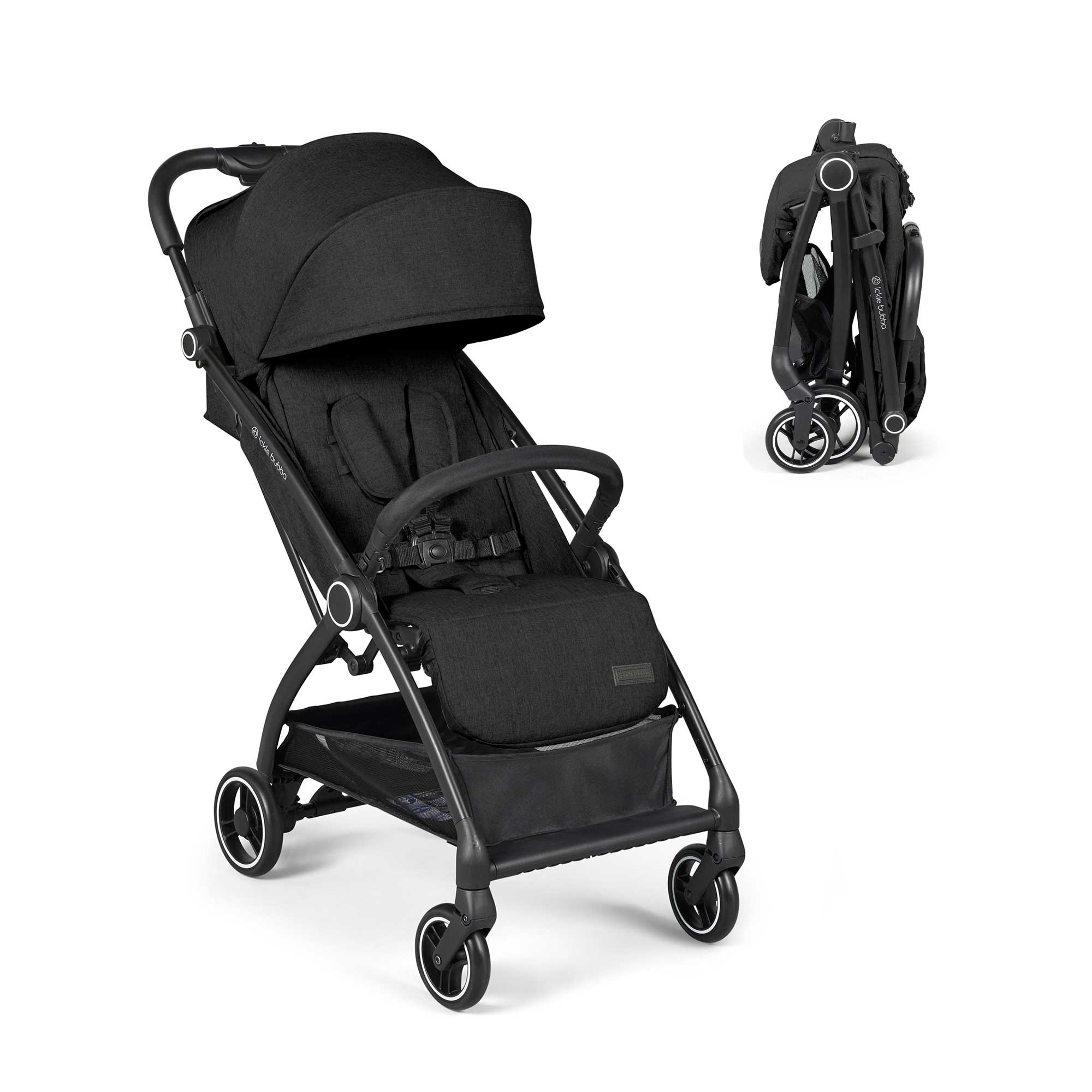 Ickle Bubba baby pushchairs Ickle Bubba Aries Autofold Stroller - Black 15-005-100-001
