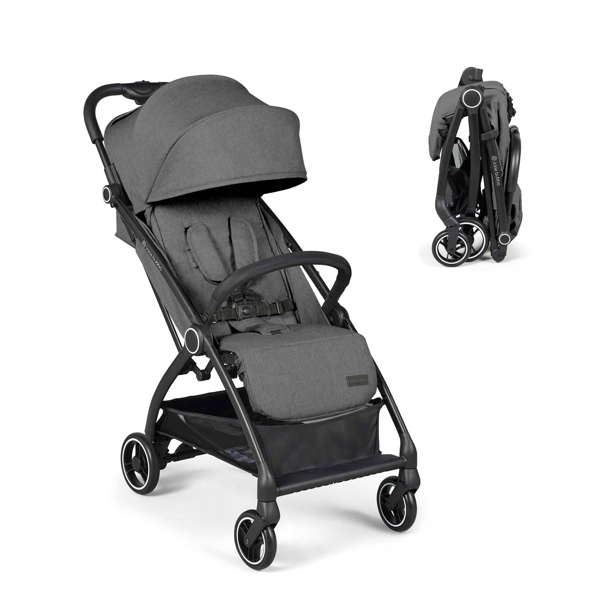 Ickle Bubba baby pushchairs Ickle Bubba Aries Autofold Stroller - Graphite Grey 15-005-100-068