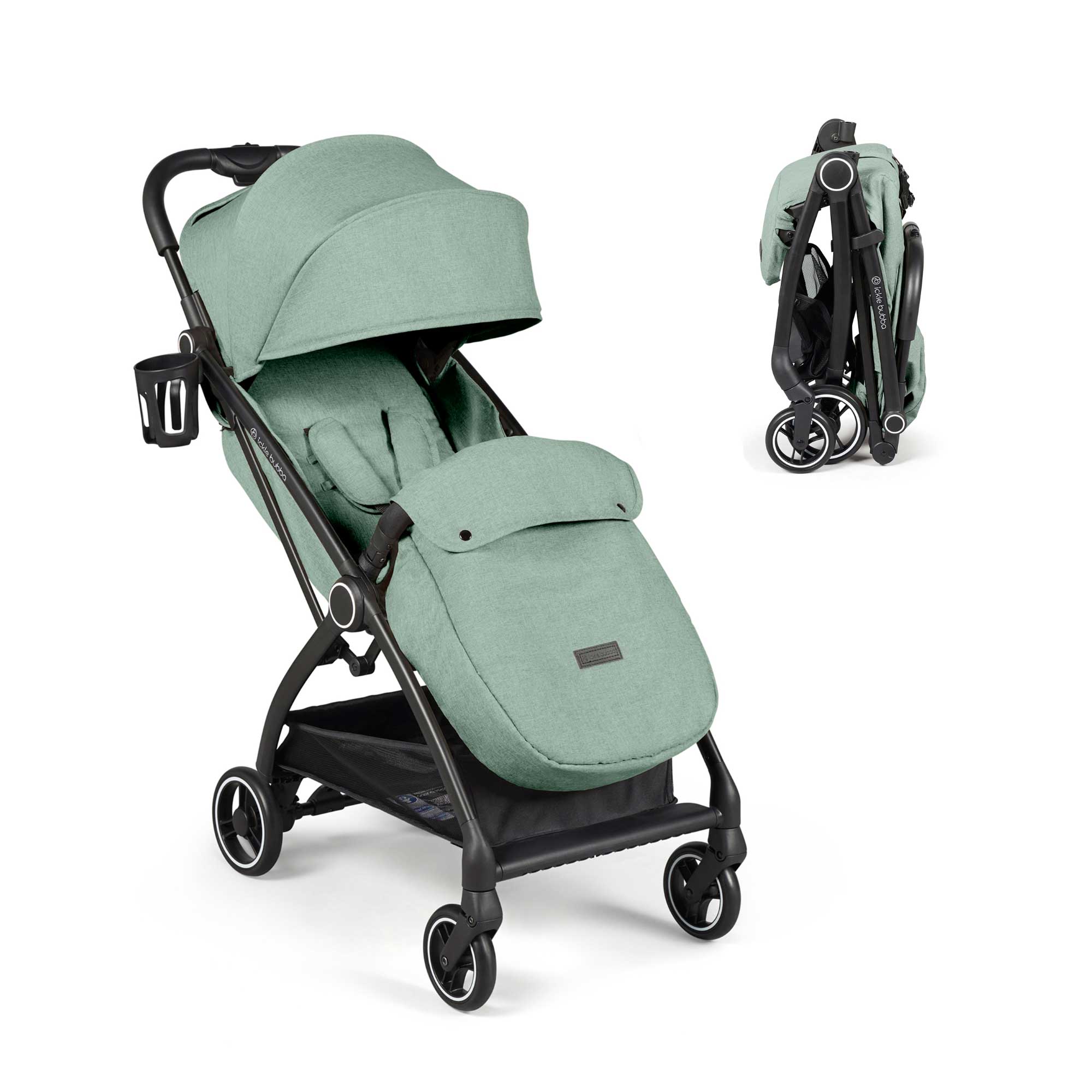Ickle Bubba baby pushchairs Ickle Bubba Aries Max Autofold Stroller - Sage Green 15-005-200-152