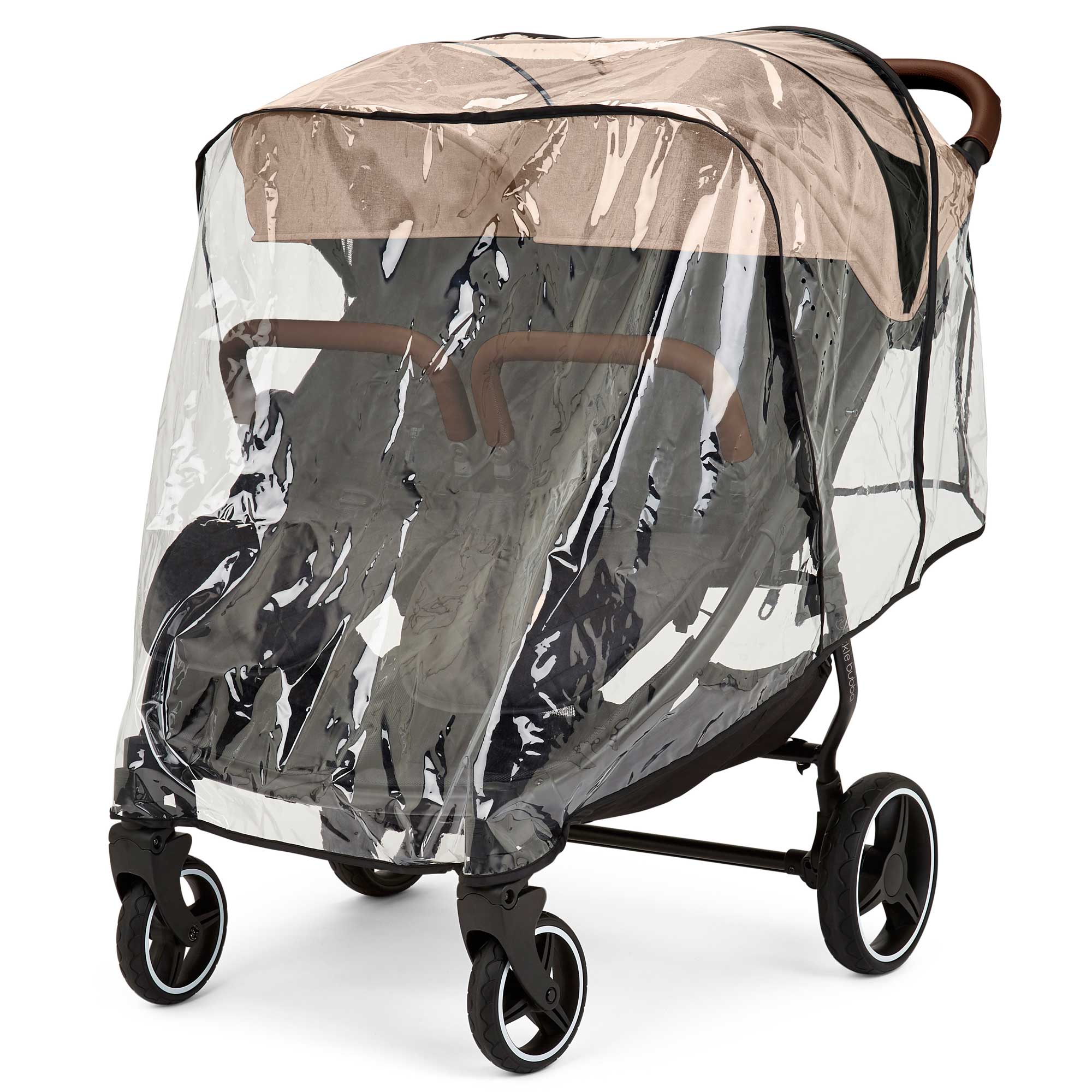 Ickle Bubba double buggies Ickle Bubba Venus Max Double Stroller - Black/Biscuit/Tan 16-004-200-157