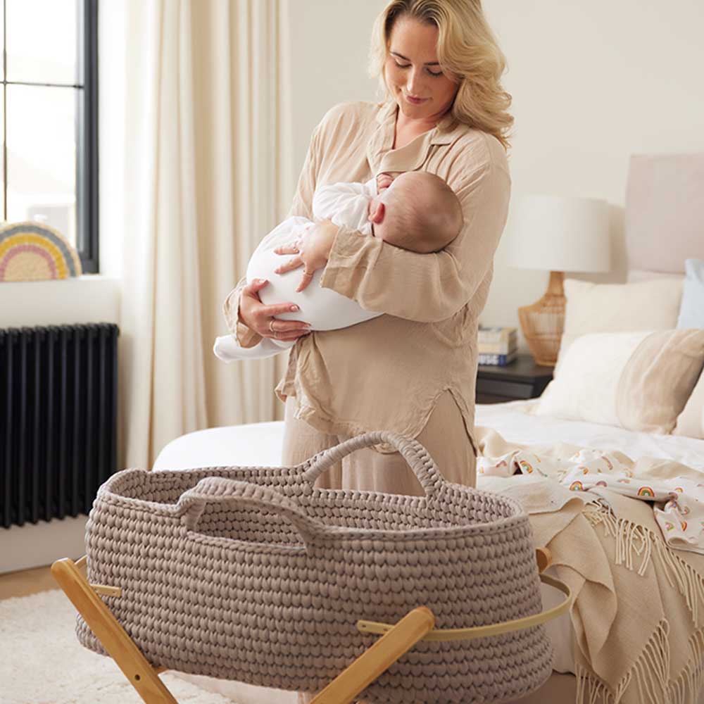 Ickle Bubba moses baskets Nova Moses Basket & Stand - Cloud/White 67-003-000-808